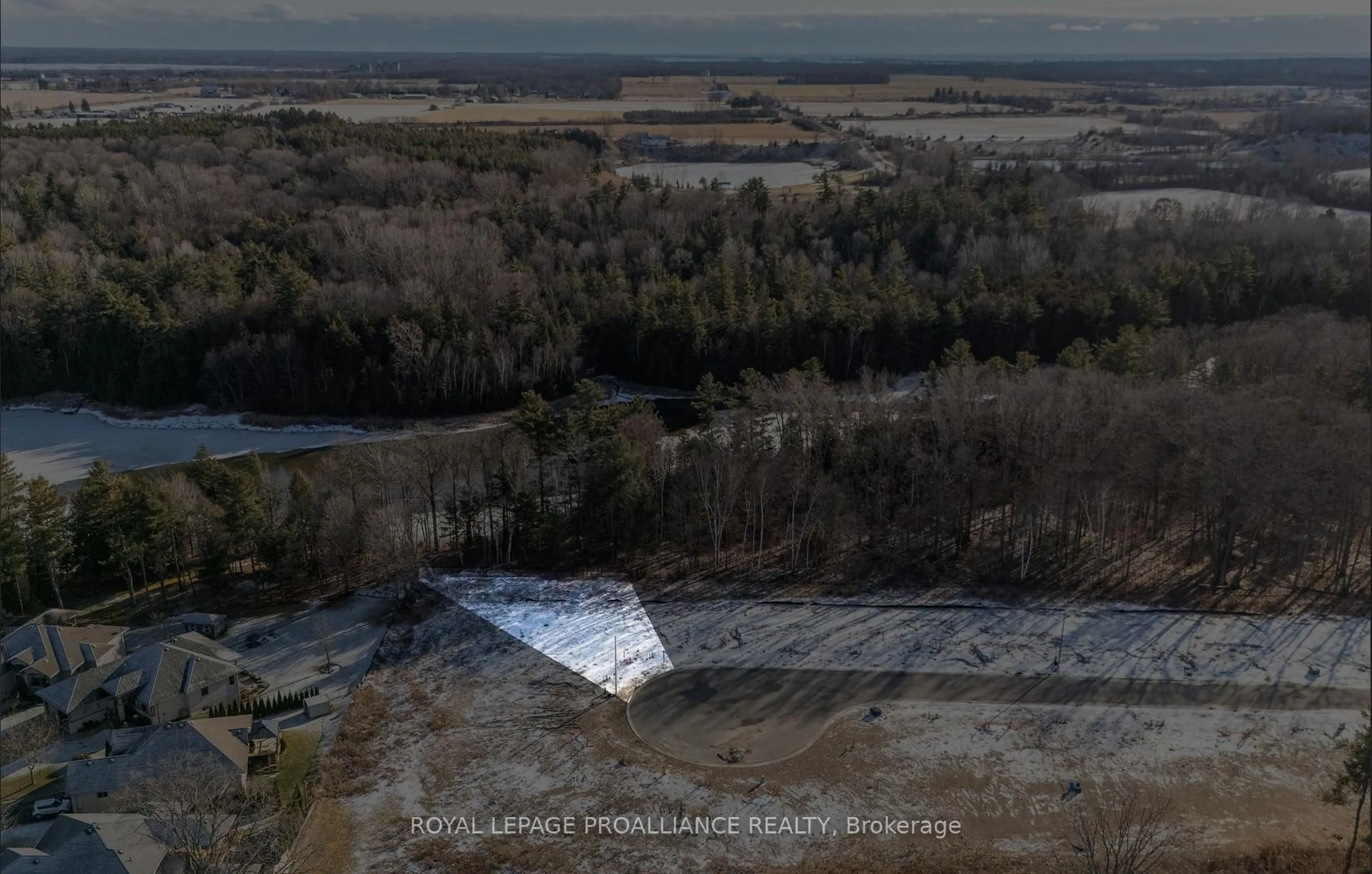 A pic from outside/outdoor area/front of a property/back of a property/a pic from drone, water/lake/river/ocean view for 36 Exeter Crt, Ingleside Ontario K8V 5P4
