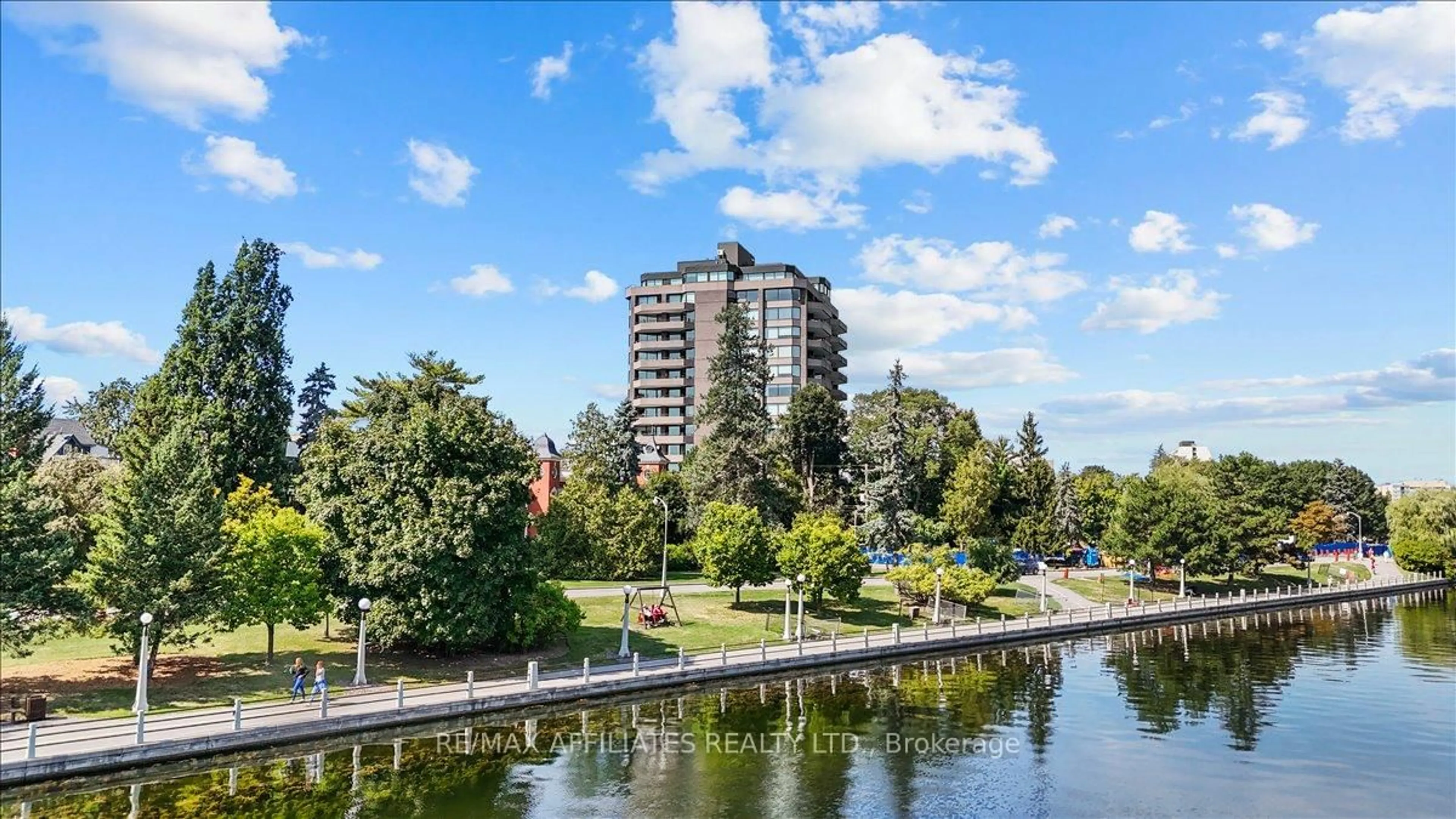 A pic from outside/outdoor area/front of a property/back of a property/a pic from drone, water/lake/river/ocean view for 300 Queen Elizabeth Dr #7D, Ottawa Ontario K1S 3M6