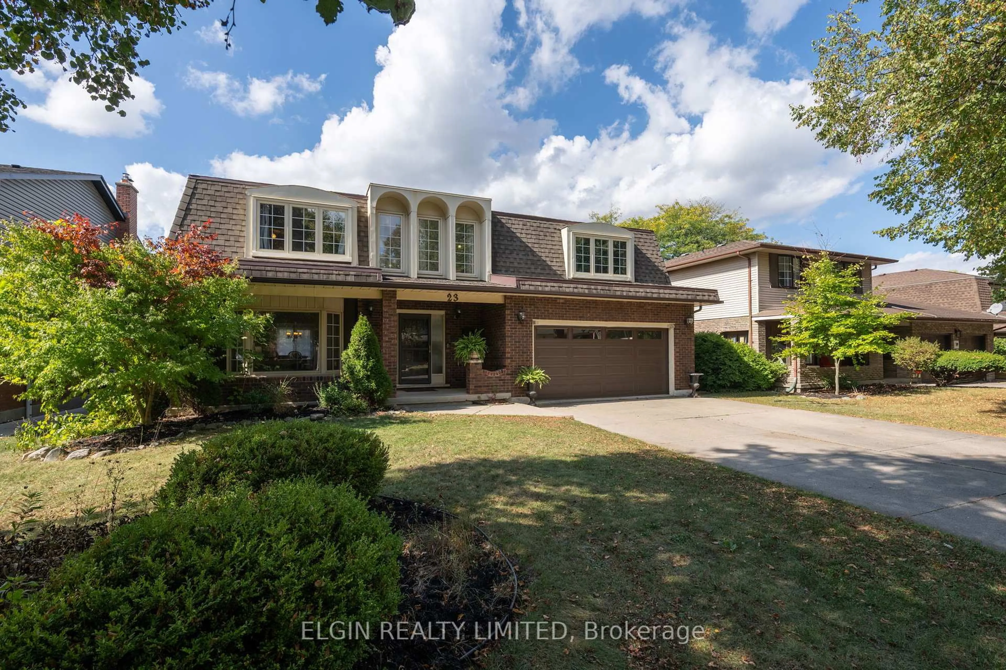 Home with brick exterior material, street for 23 Farmington Cres, London South Ontario N6K 3J2