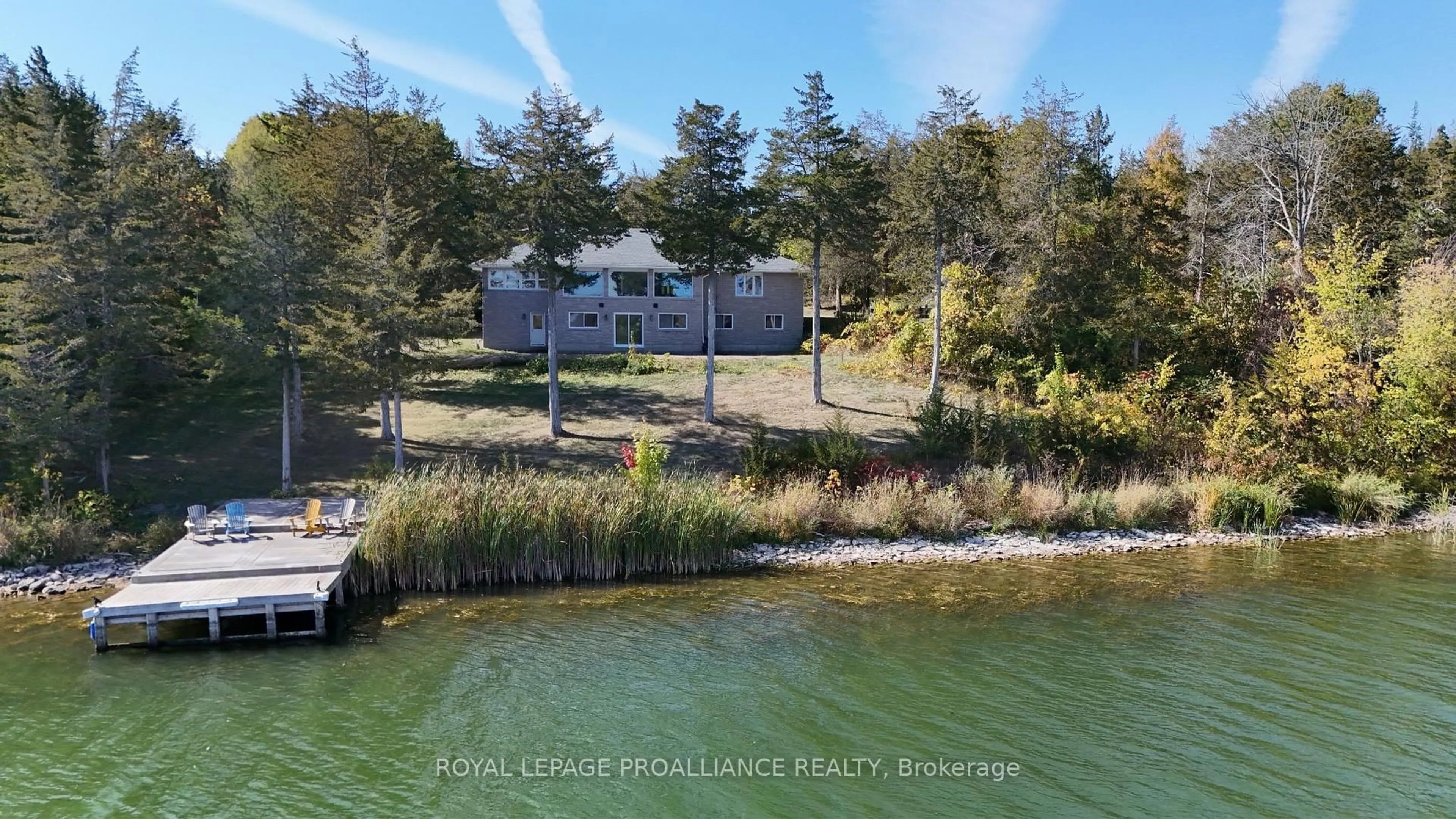A pic from outside/outdoor area/front of a property/back of a property/a pic from drone, water/lake/river/ocean view for 4563 County Road 9, Napanee Ontario K7R 3K8