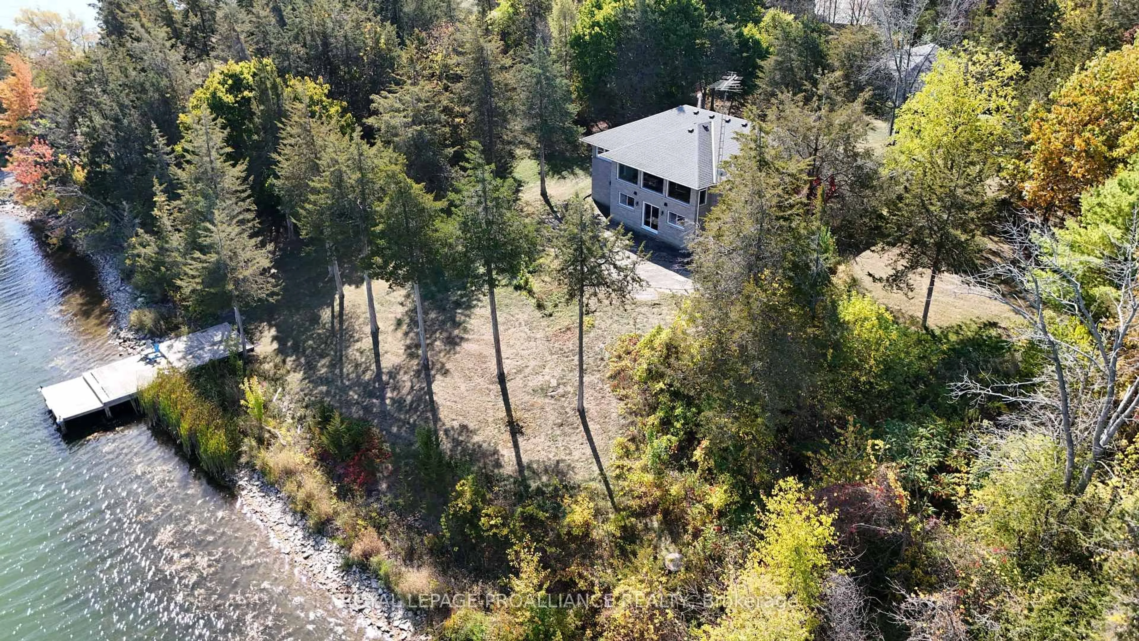 A pic from outside/outdoor area/front of a property/back of a property/a pic from drone, forest/trees view for 4563 County Road 9, Napanee Ontario K7R 3K8