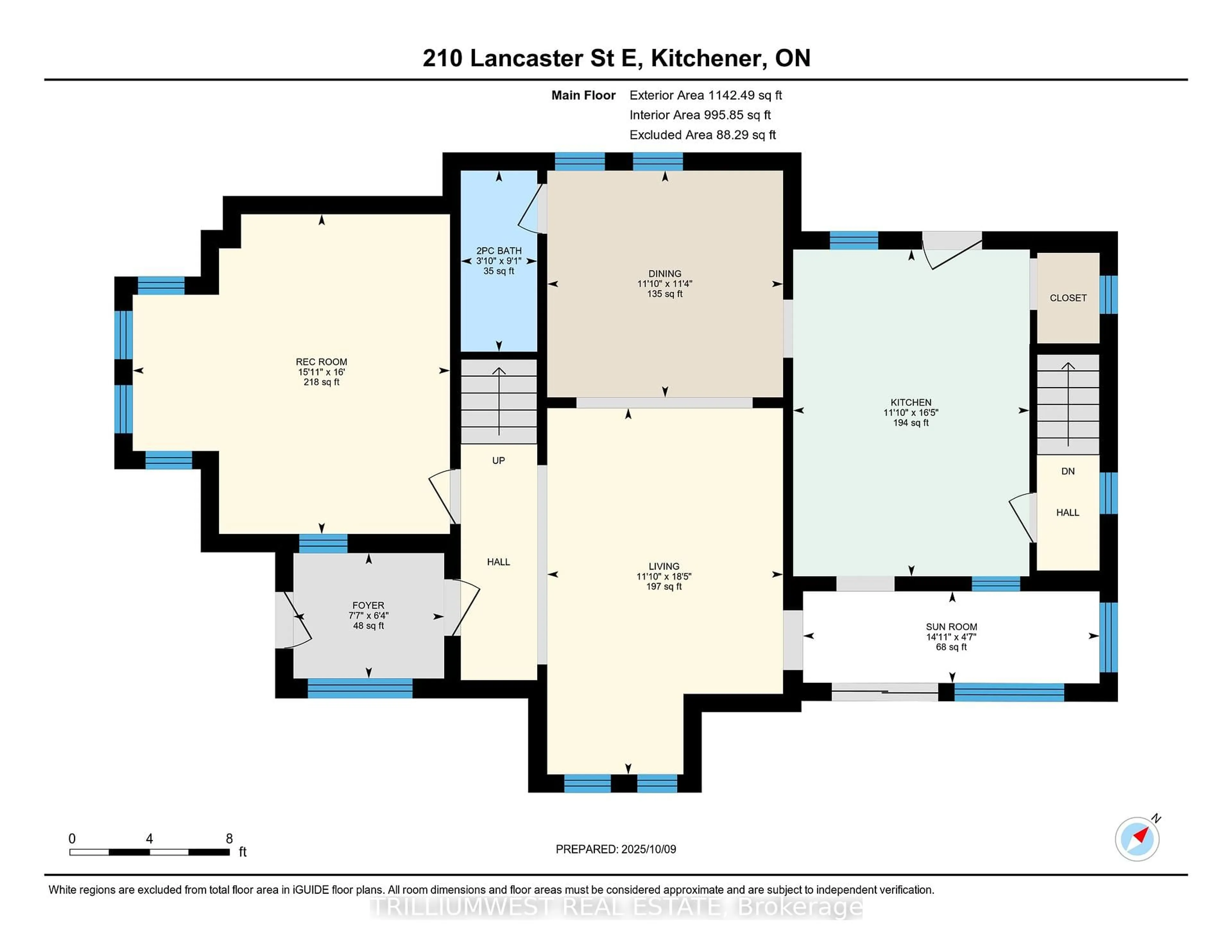 Floor plan for 210 Lancaster St, Kitchener Ontario N2H 1N6