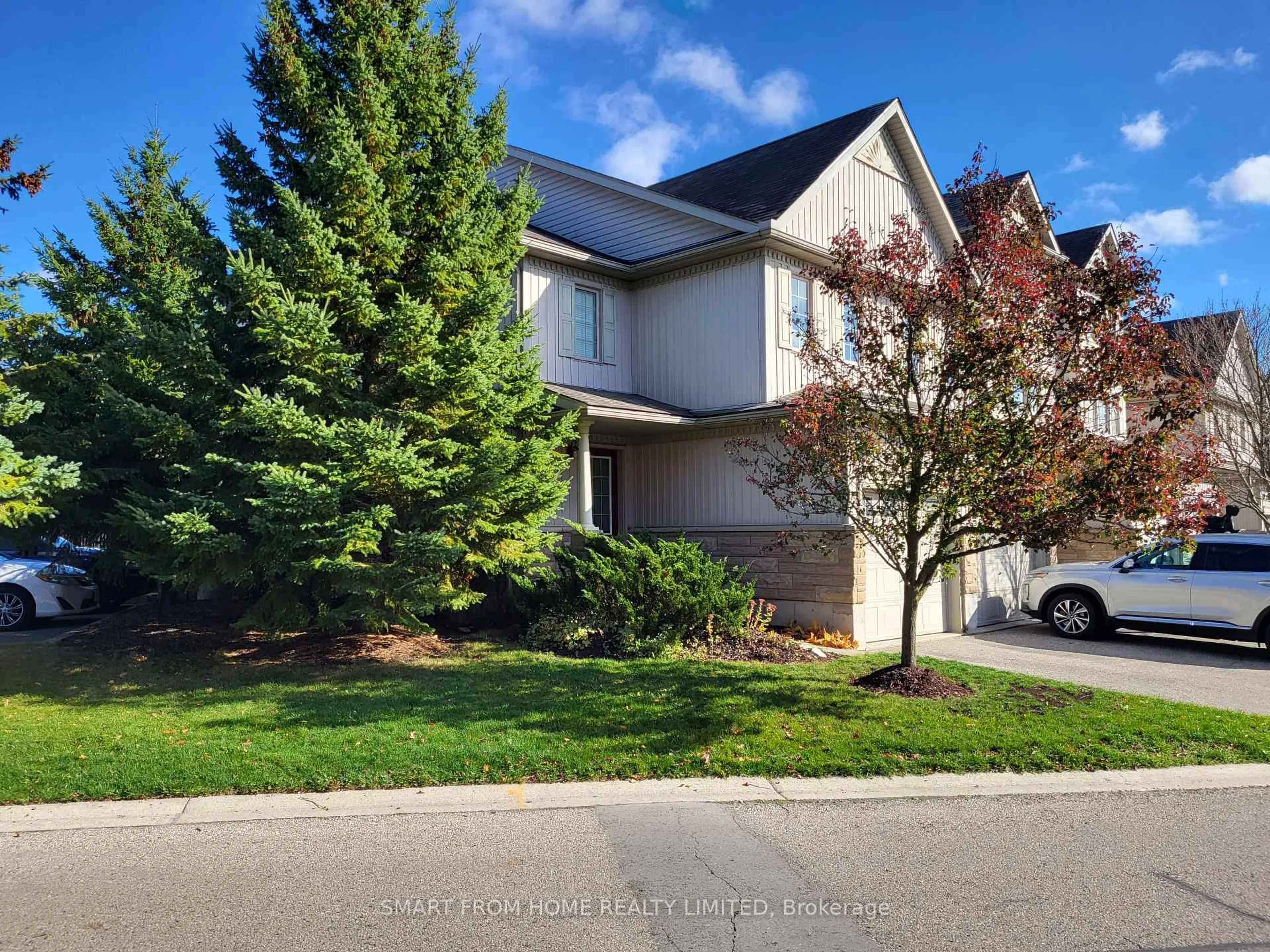 A pic from outside/outdoor area/front of a property/back of a property/a pic from drone, street for 85 Bankside Dr #E34, Kitchener Ontario N2N 3M4