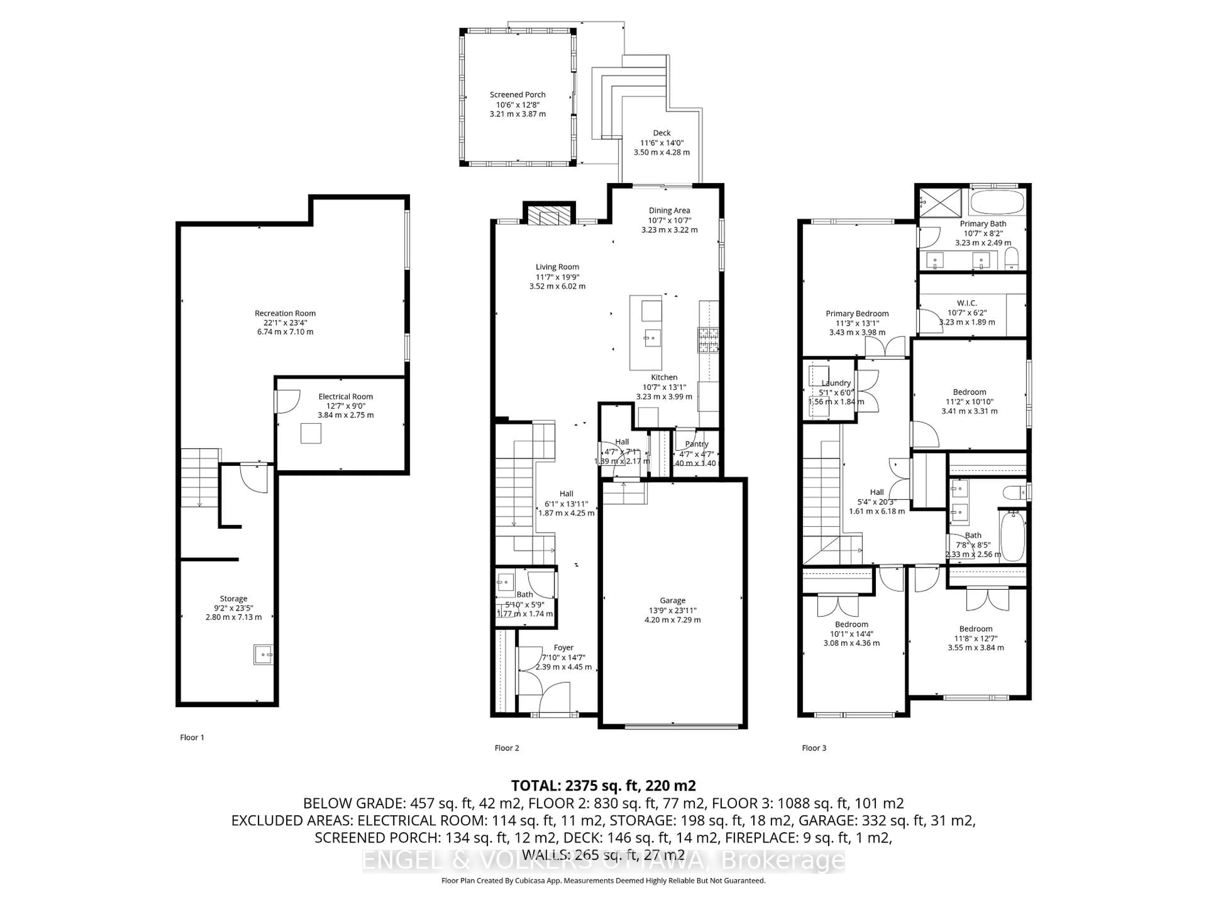 Floor plan for 1047 Hydrangea Ave, Ottawa Ontario K4M 0L5