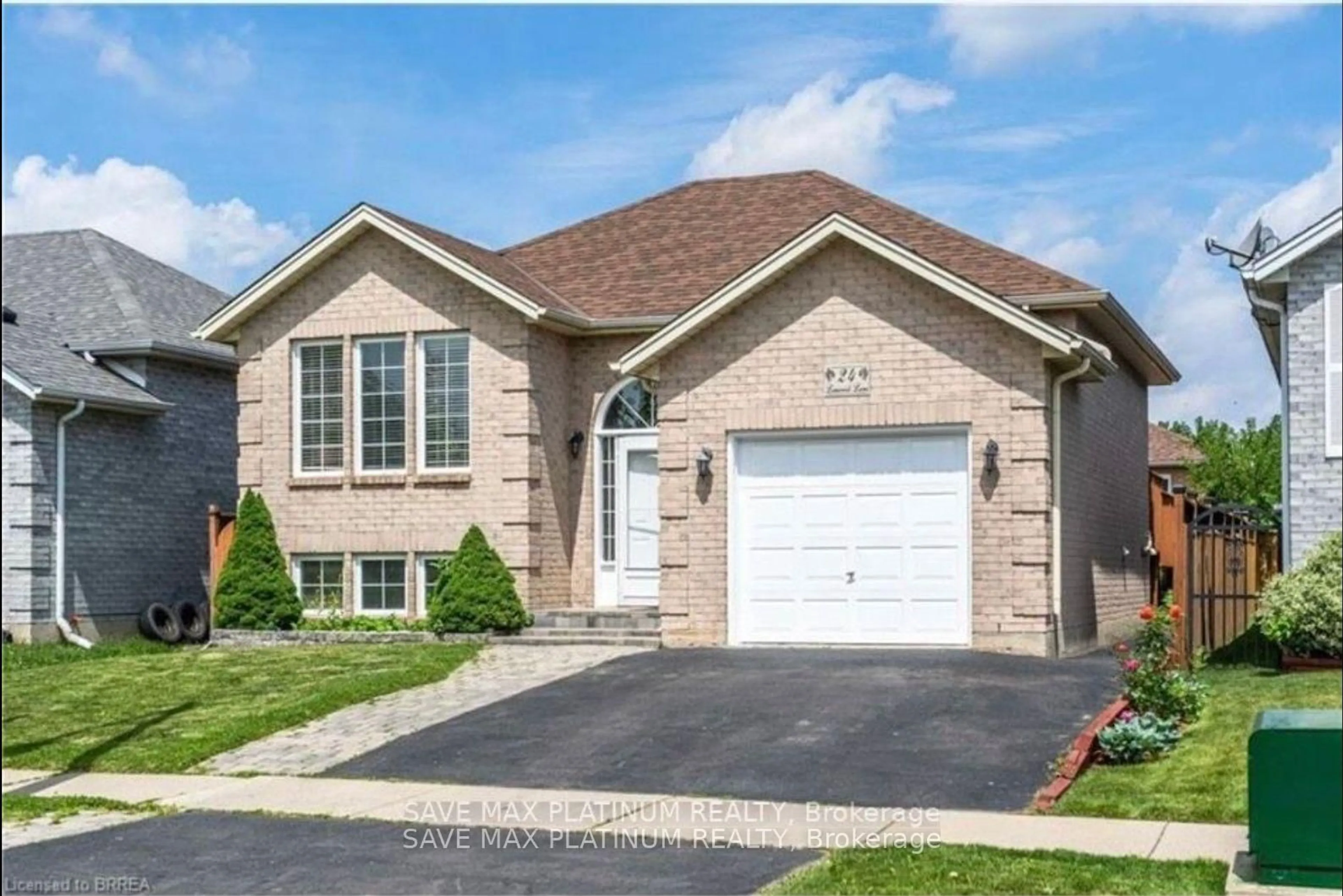 Home with brick exterior material, street for 24 Limerick Lane, Brantford Ontario N3T 6L3