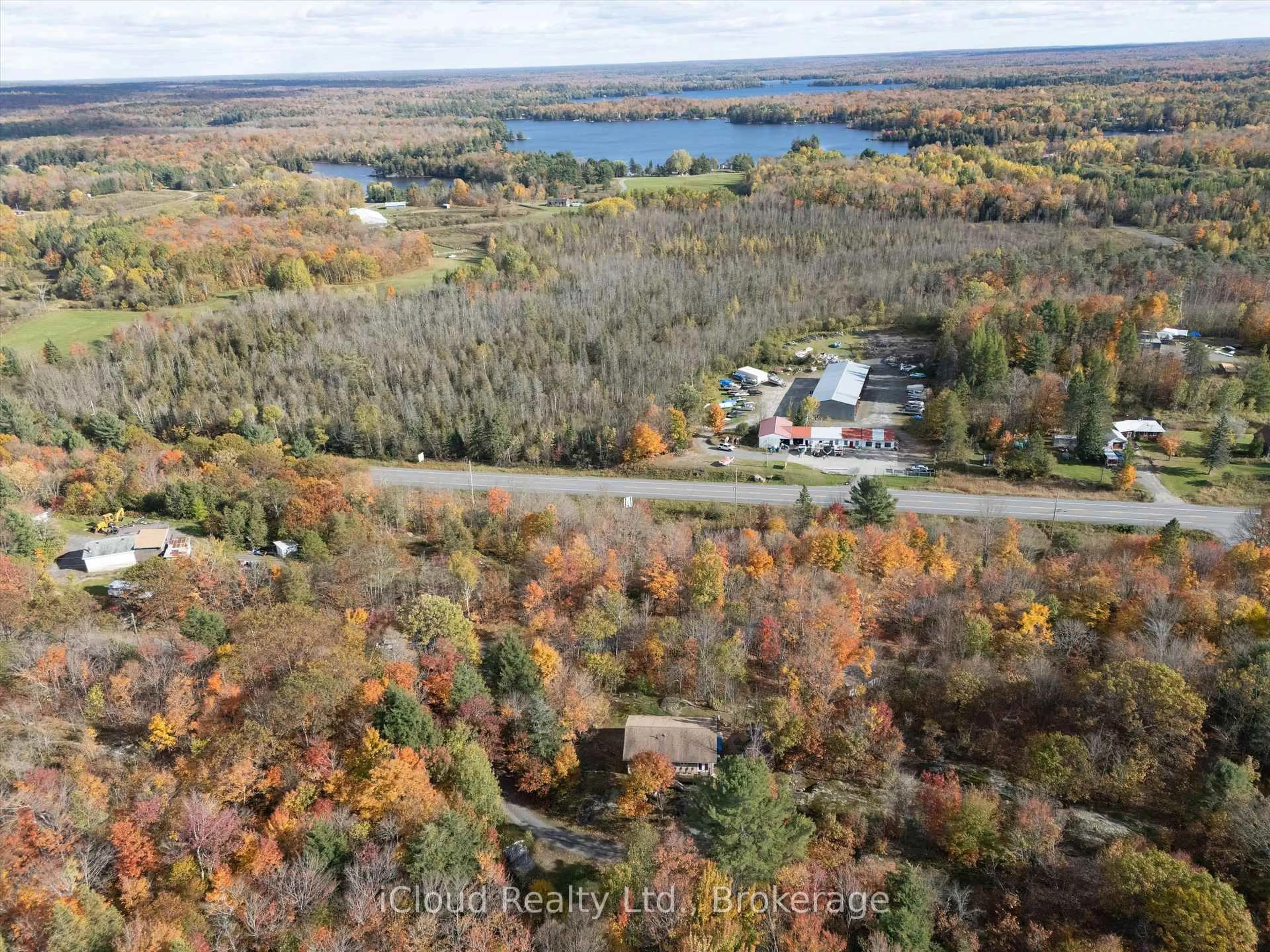 A pic from outside/outdoor area/front of a property/back of a property/a pic from drone, water/lake/river/ocean view for 6 Springhill Rd, McKellar Ontario P0A 1G0