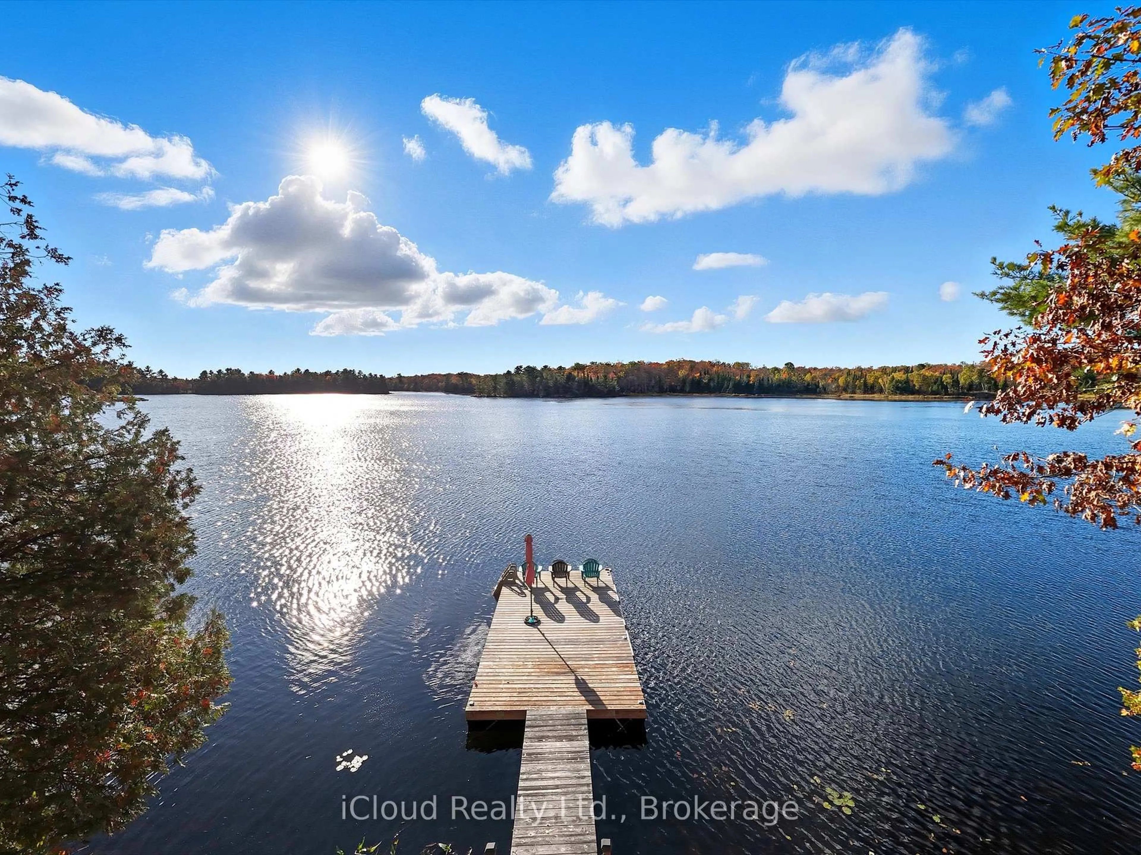 A pic from outside/outdoor area/front of a property/back of a property/a pic from drone, water/lake/river/ocean view for 1128 124 Highway, Whitestone Ontario P0A 1G0