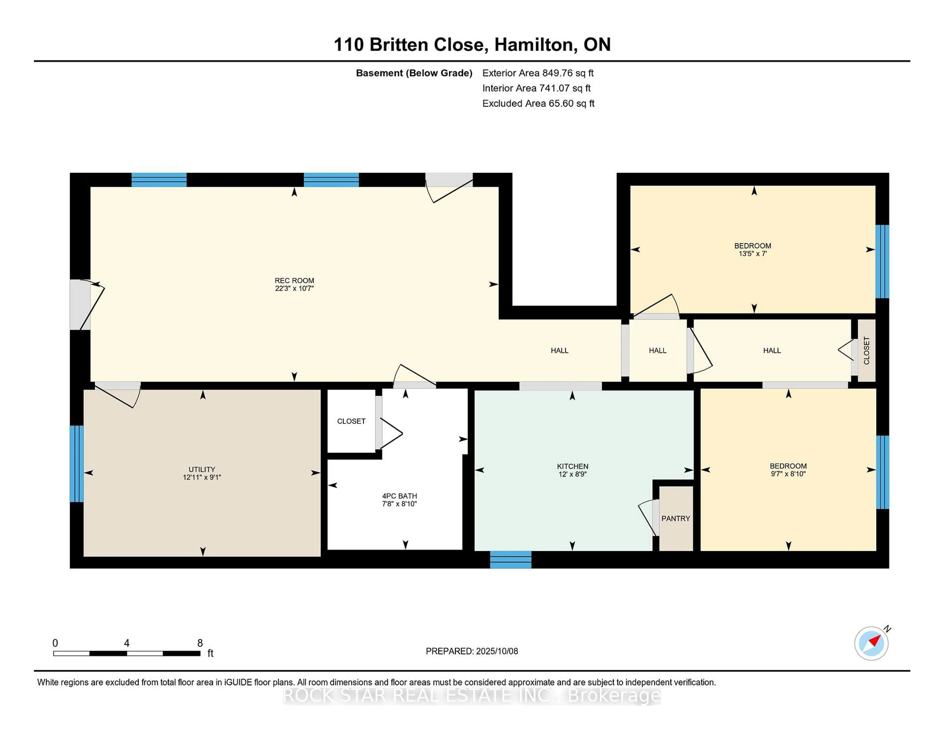 Floor plan for 111 Britten Clse, Hamilton Ontario L9C 4K1