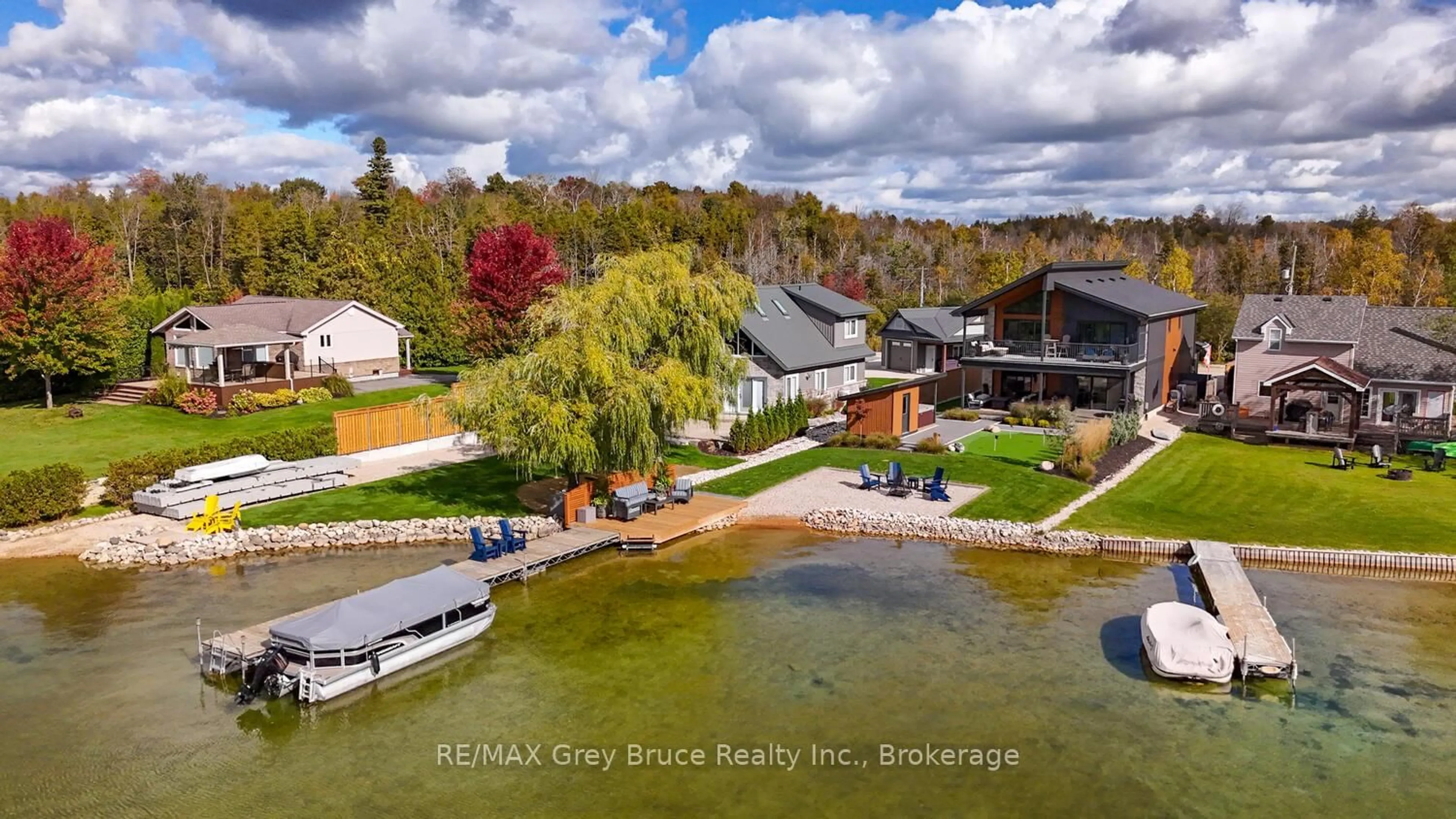A pic from outside/outdoor area/front of a property/back of a property/a pic from drone, water/lake/river/ocean view for 166 COUNTRYSIDE Dr, Chatsworth Ontario N0H 1G0
