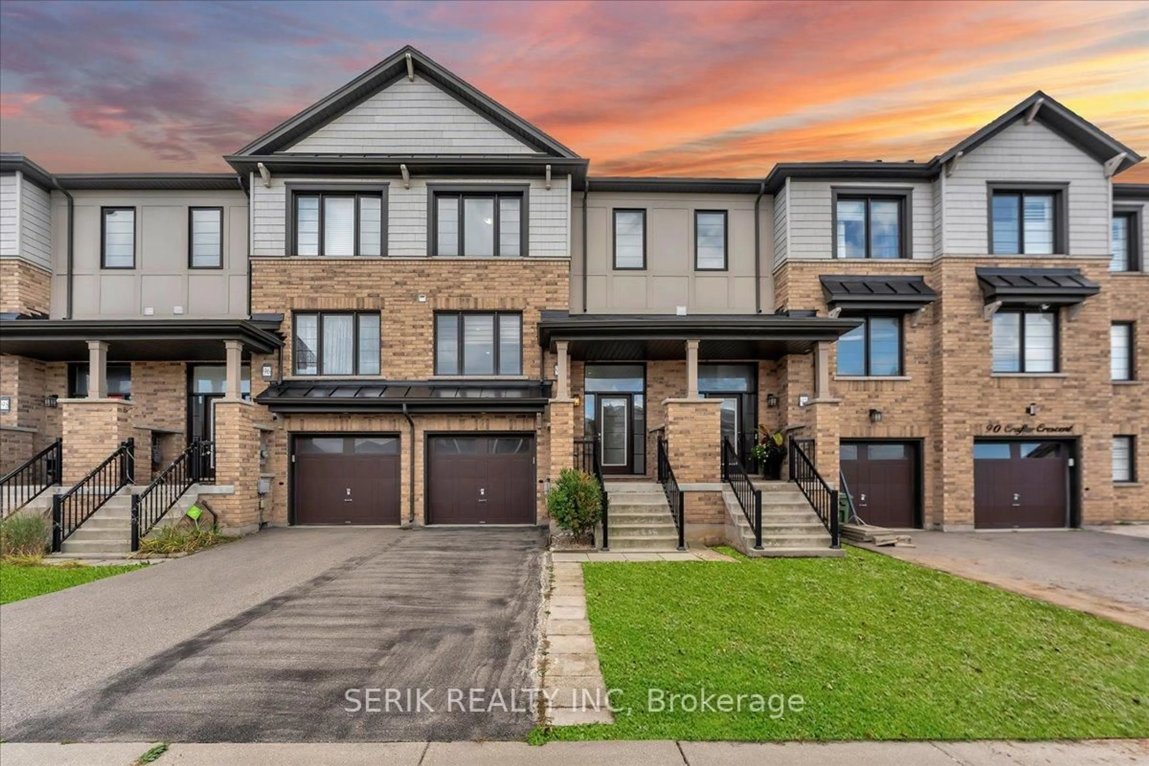 Home with brick exterior material, street for 94 Crafter Cres, Hamilton Ontario L8J 0H7