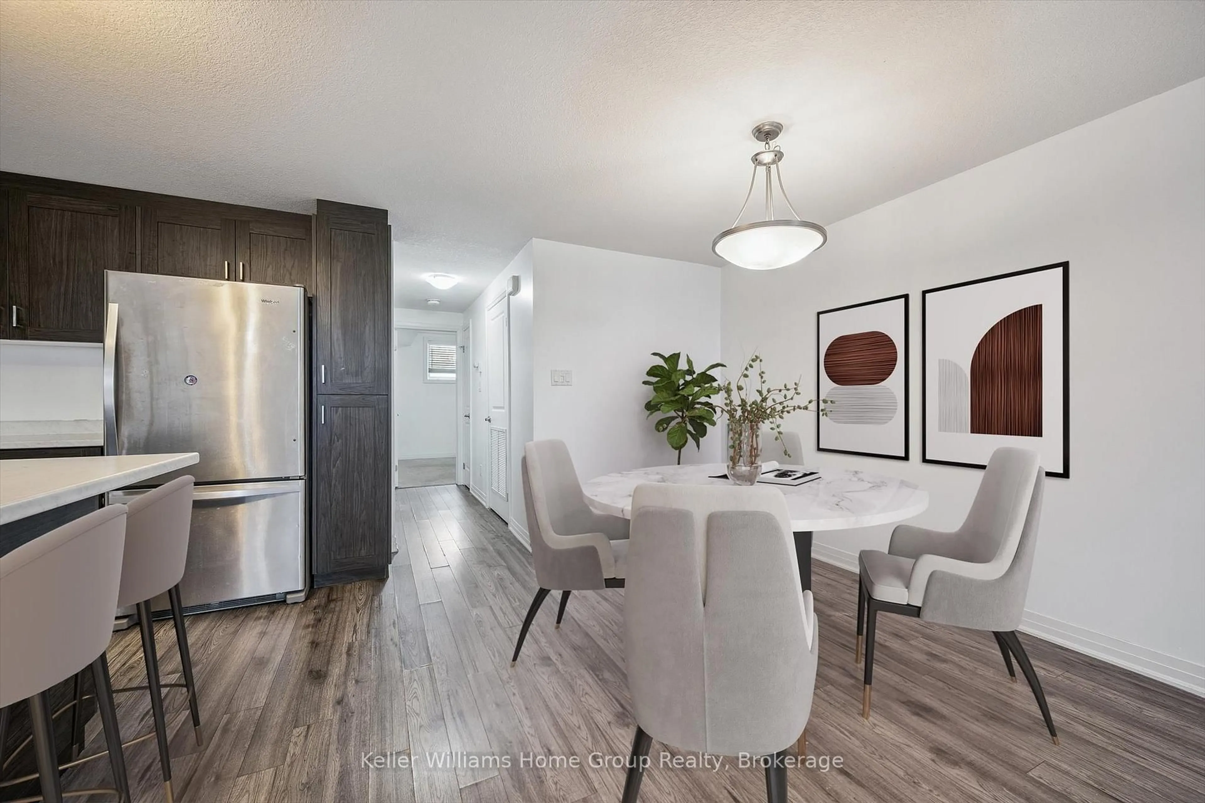Dining room, wood/laminate floor for 1989 Ottawa St #66H, Kitchener Ontario N2E 0G7
