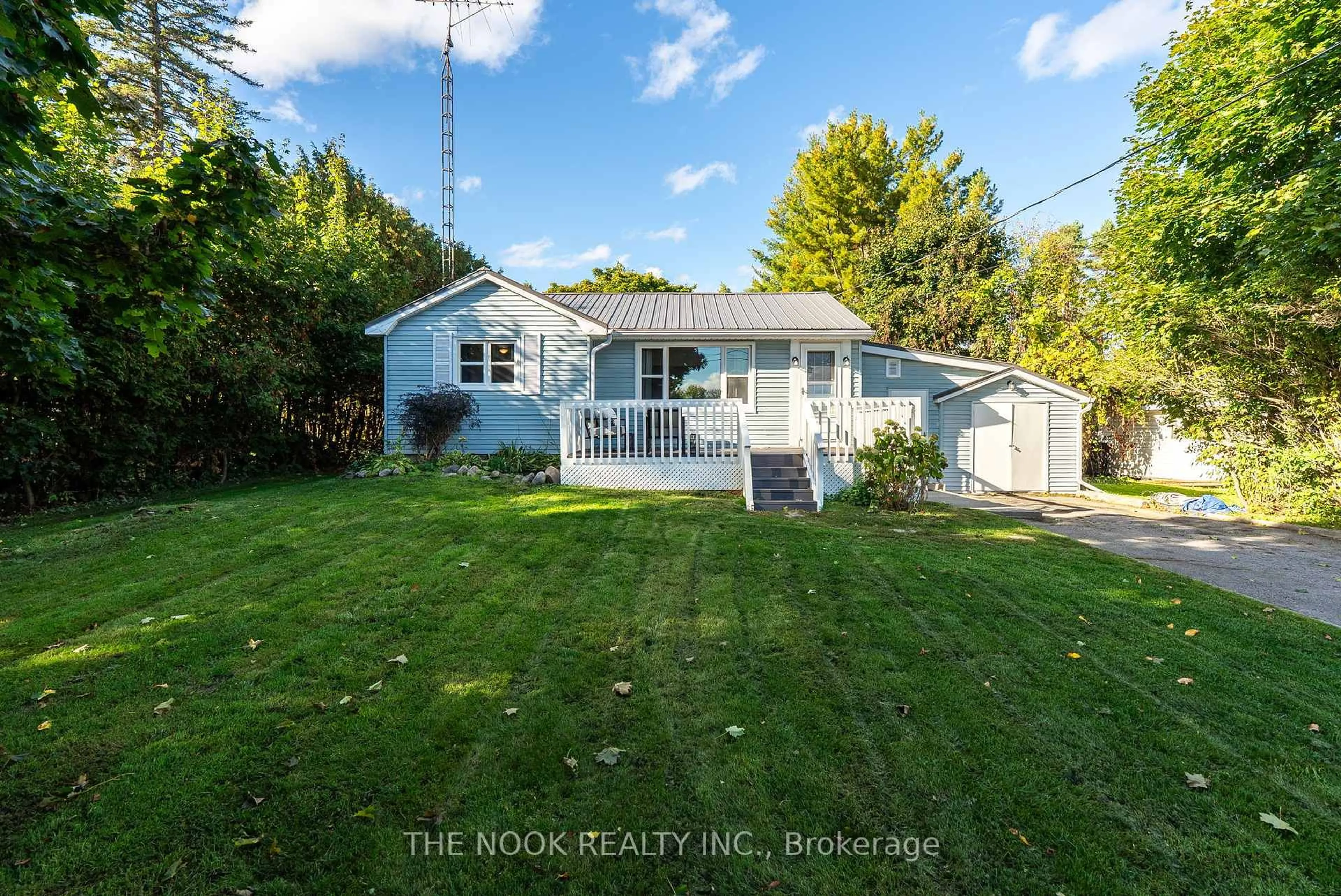 A pic from outside/outdoor area/front of a property/back of a property/a pic from drone, water/lake/river/ocean view for 542 Rosebush Rd, Hastings Ontario K0K 2C0