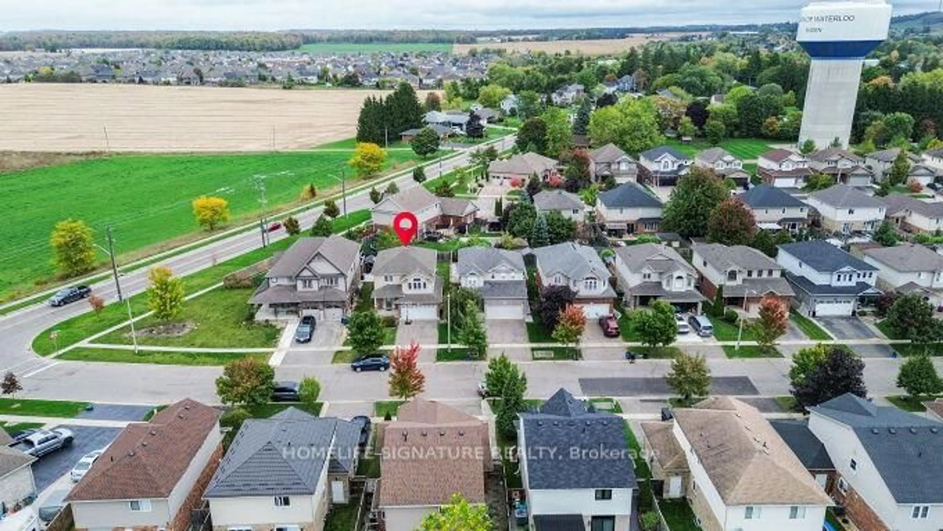 A pic from outside/outdoor area/front of a property/back of a property/a pic from drone, street for 15 Brenneman Dr, Wilmot Ontario N3A 4M9
