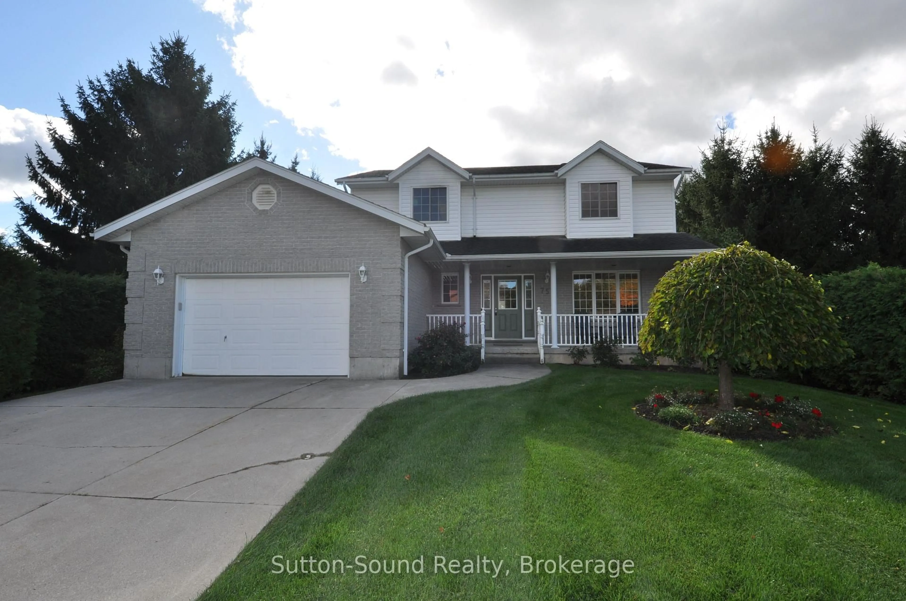 Home with vinyl exterior material, street for 75 John St, Arran-Elderslie Ontario N0H 2N0