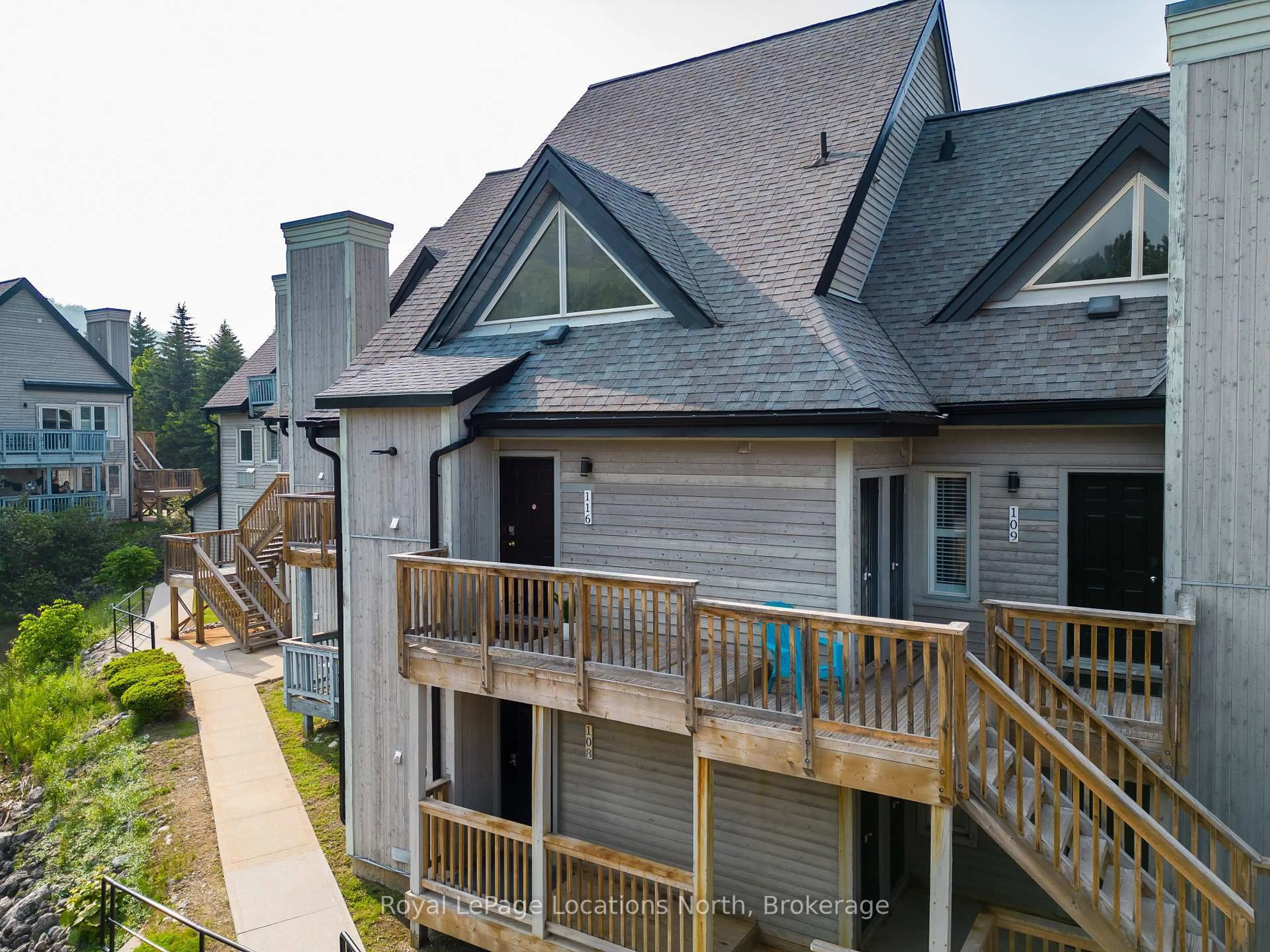 A pic from outside/outdoor area/front of a property/back of a property/a pic from drone, unknown for 796468 Grey 19 Rd #116, Blue Mountains Ontario L9Y 0N6