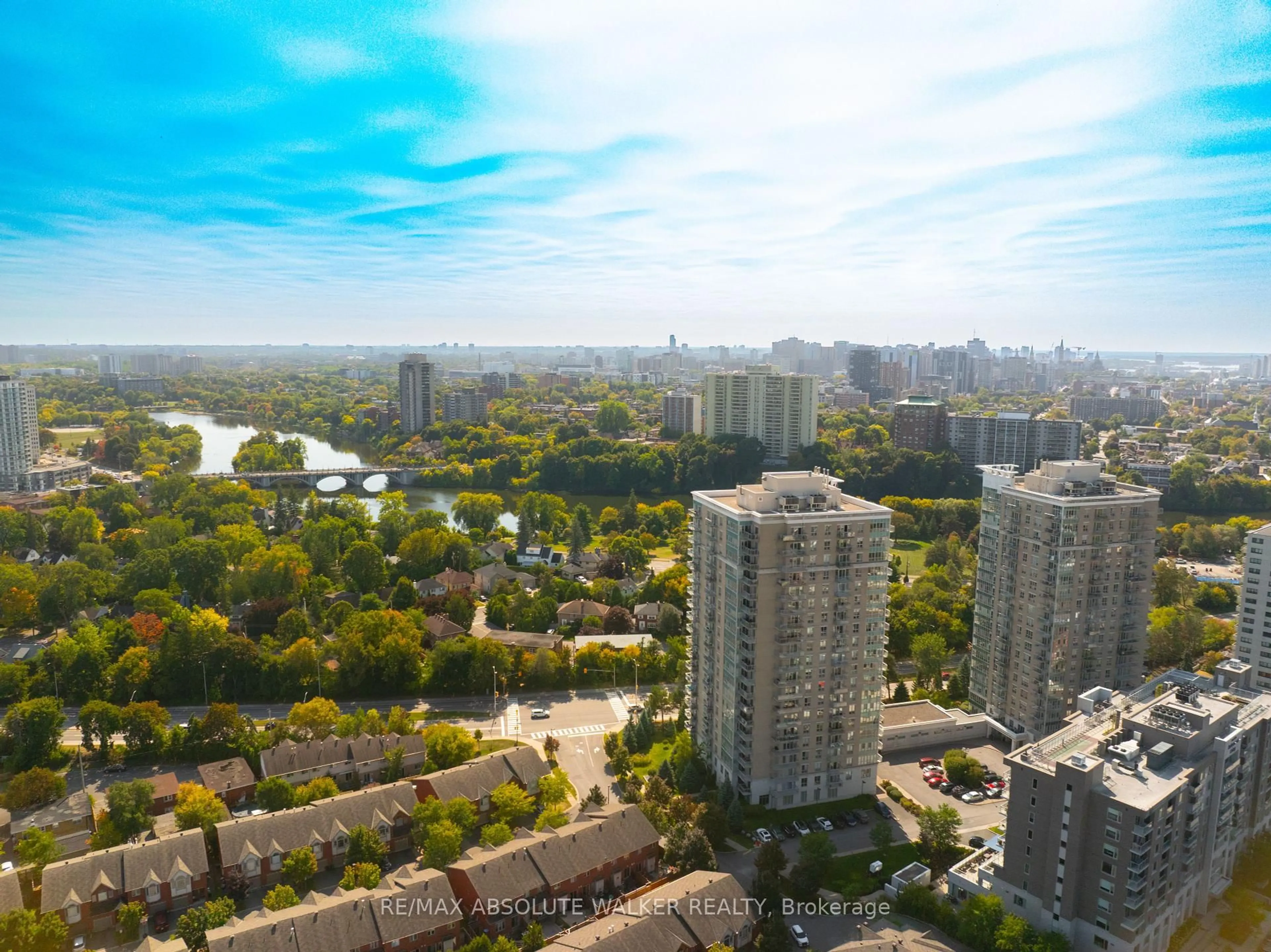 A pic from outside/outdoor area/front of a property/back of a property/a pic from drone, city buildings view from balcony for 90 Landry St #207, Ottawa Ontario K1L 0A9
