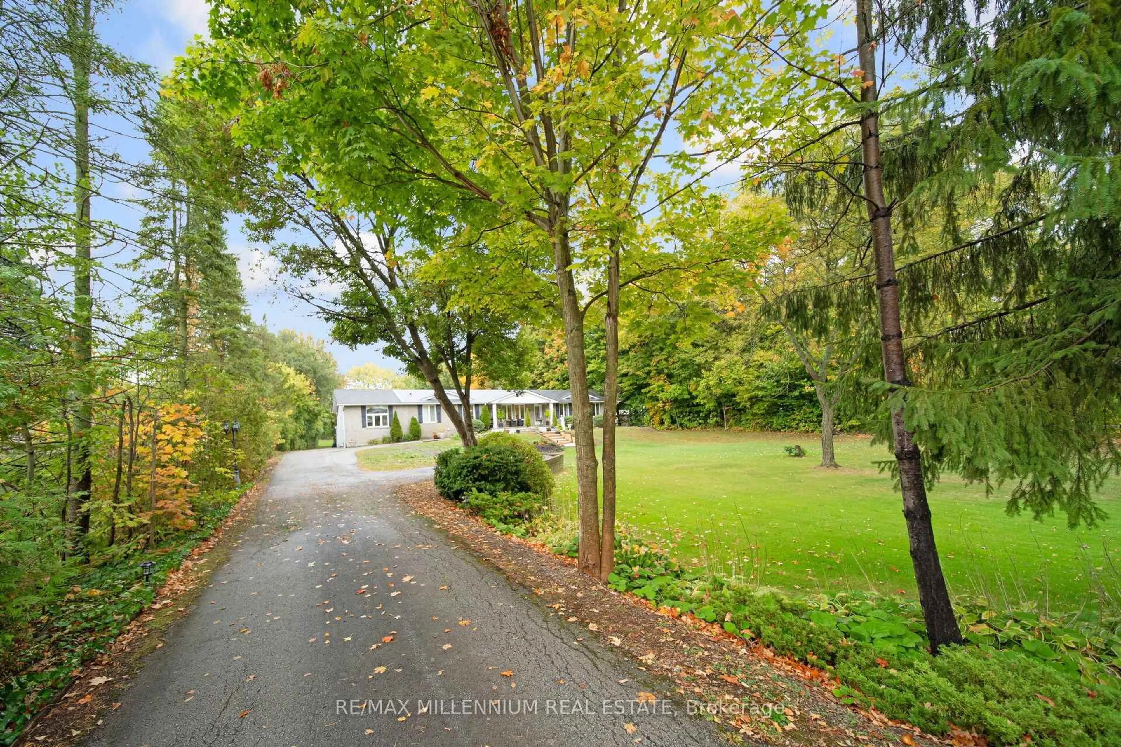 A pic from outside/outdoor area/front of a property/back of a property/a pic from drone, forest/trees view for 58 Unity Side Rd, Haldimand Ontario N3W 1Y2