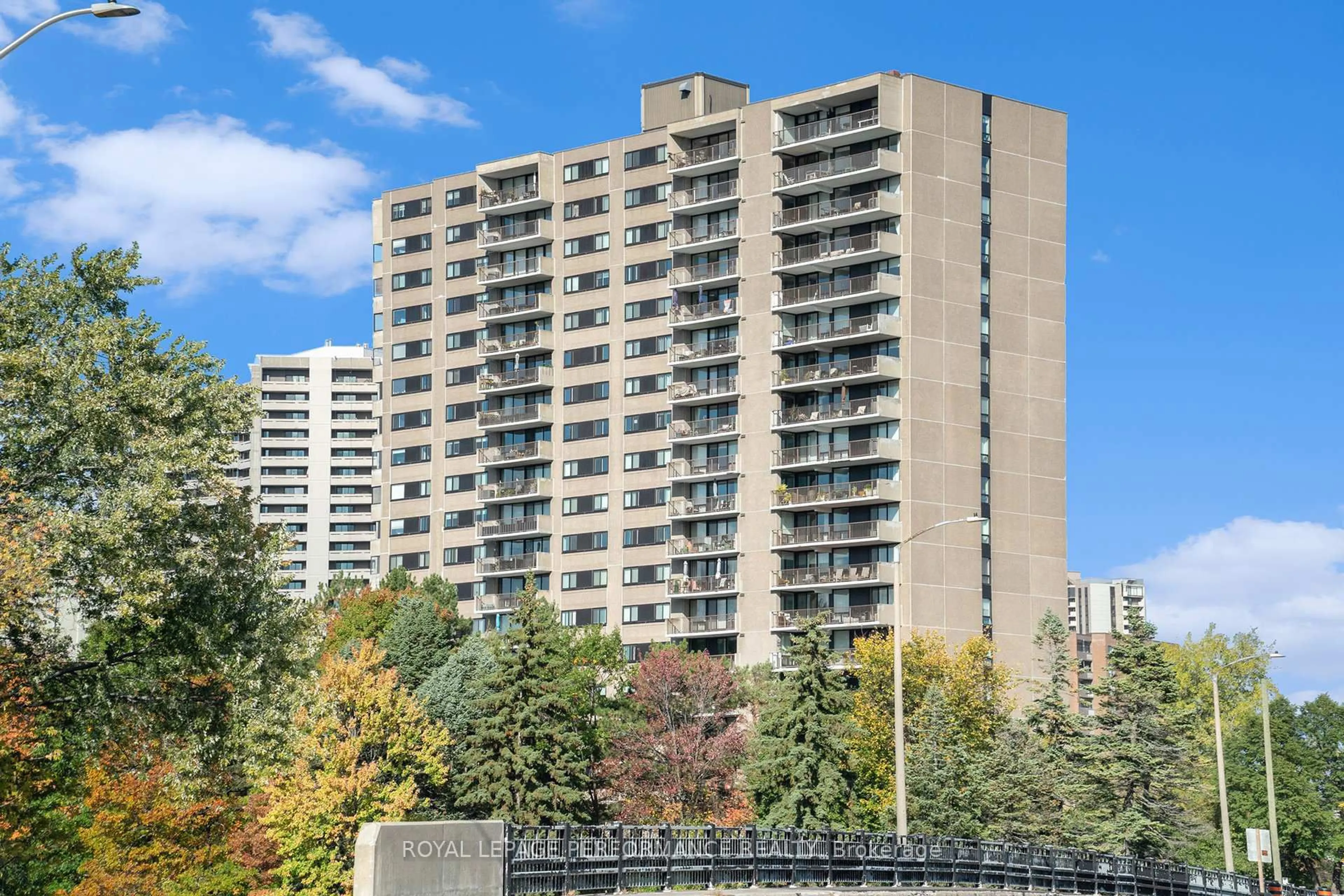 Patio, city buildings view from balcony for 1195 Richmond Rd #1508, Ottawa Ontario K2B 8E4