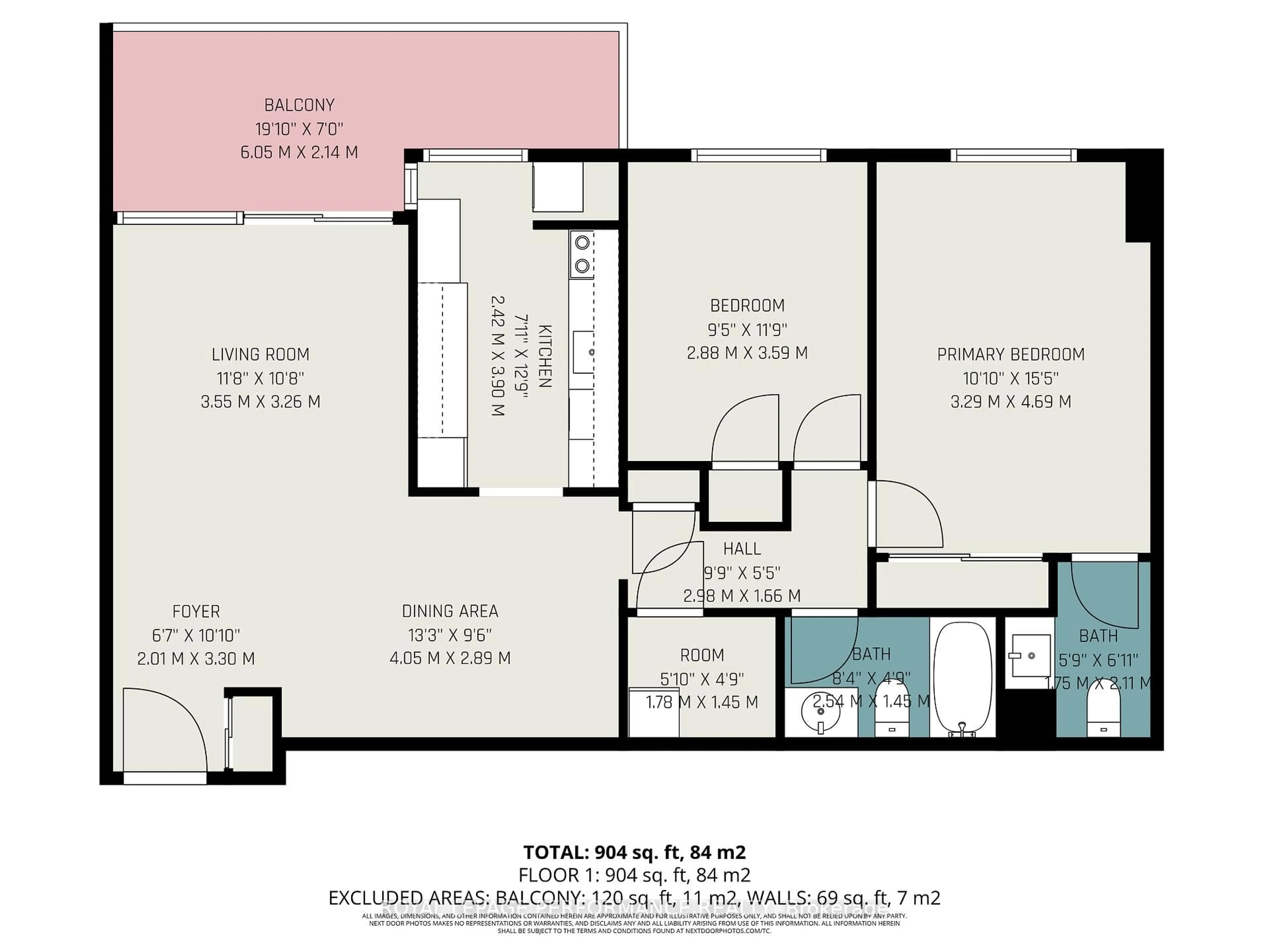 Floor plan for 1195 Richmond Rd #1508, Ottawa Ontario K2B 8E4
