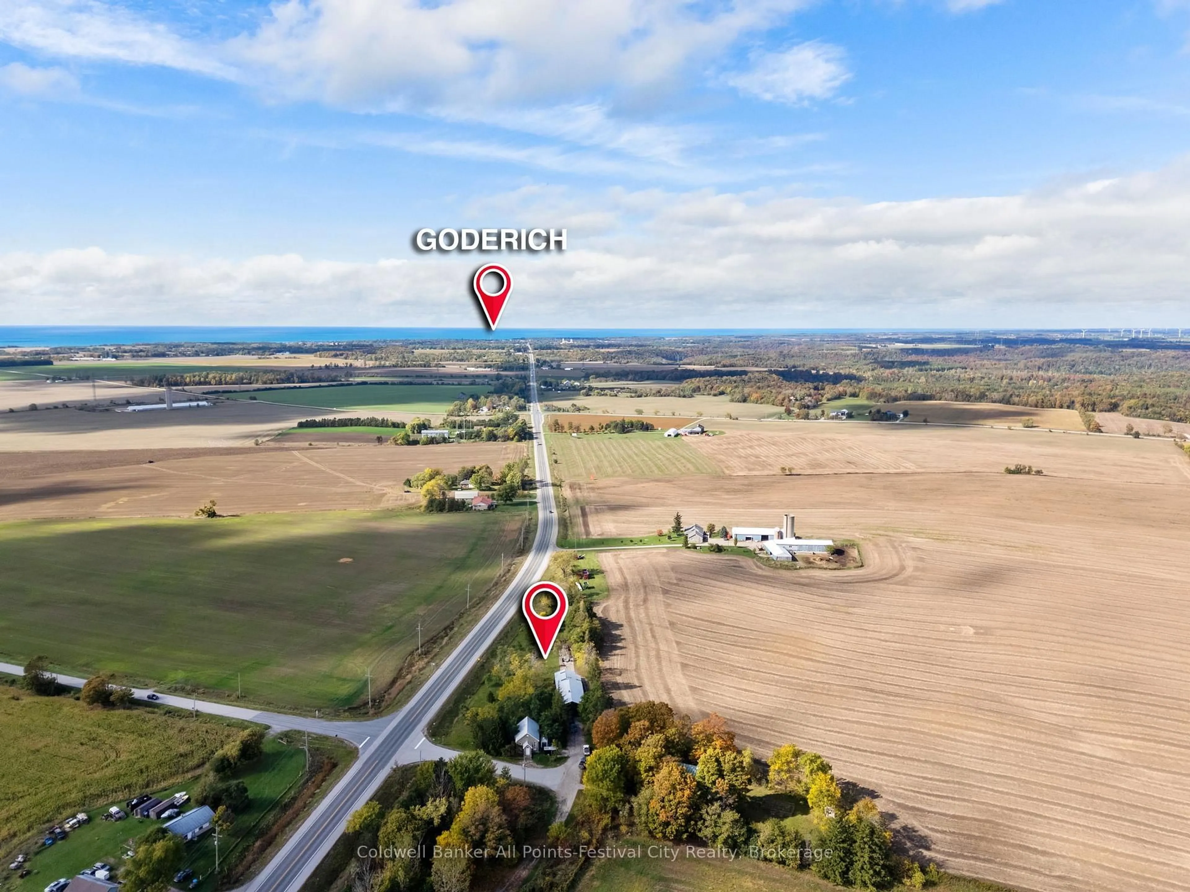 A pic from outside/outdoor area/front of a property/back of a property/a pic from drone, mountain view for 36404B Huron Rd, Central Huron Ontario N7A 3X8