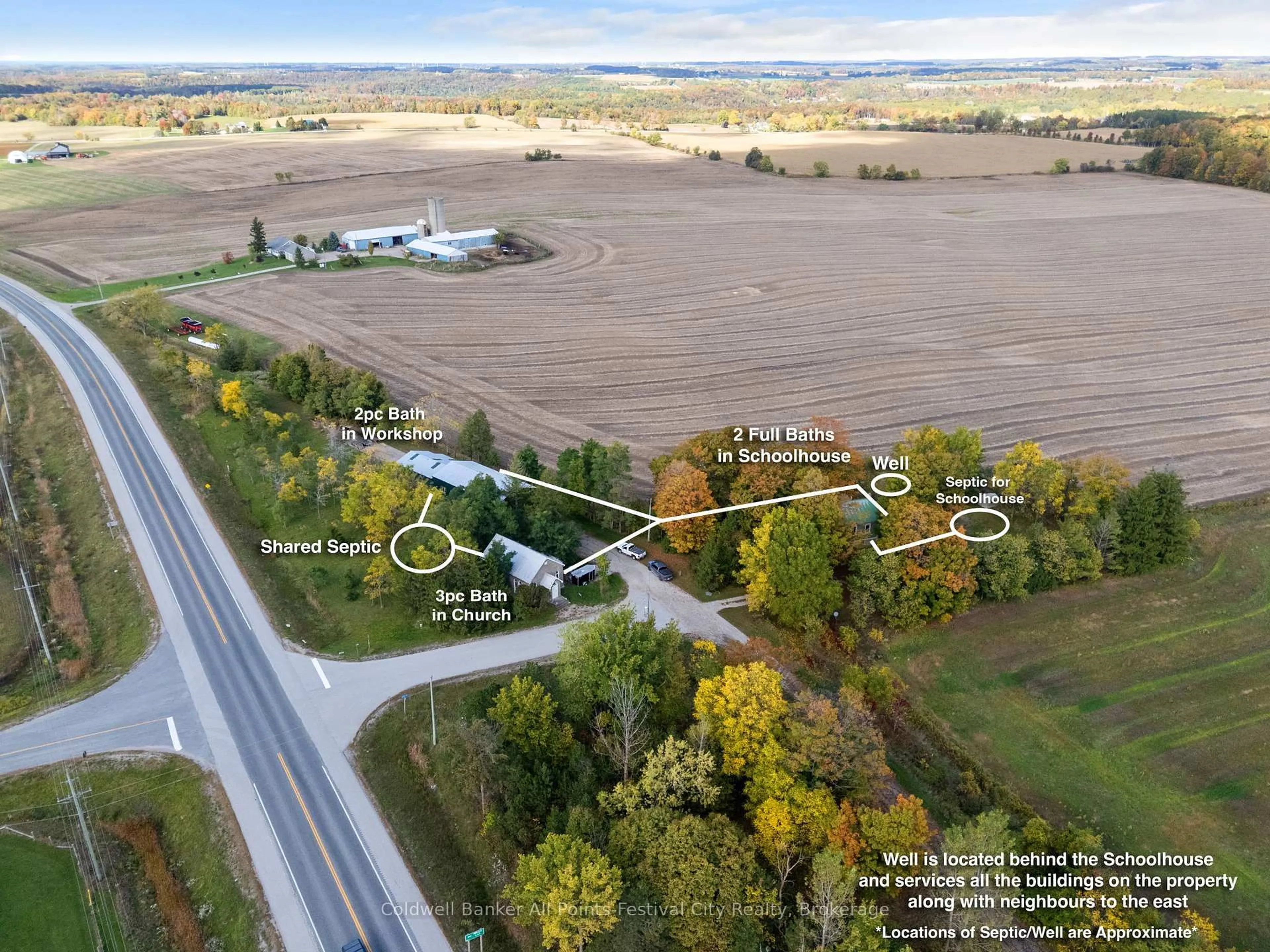A pic from outside/outdoor area/front of a property/back of a property/a pic from drone, unknown for 36404B Huron Rd, Central Huron Ontario N7A 3X8
