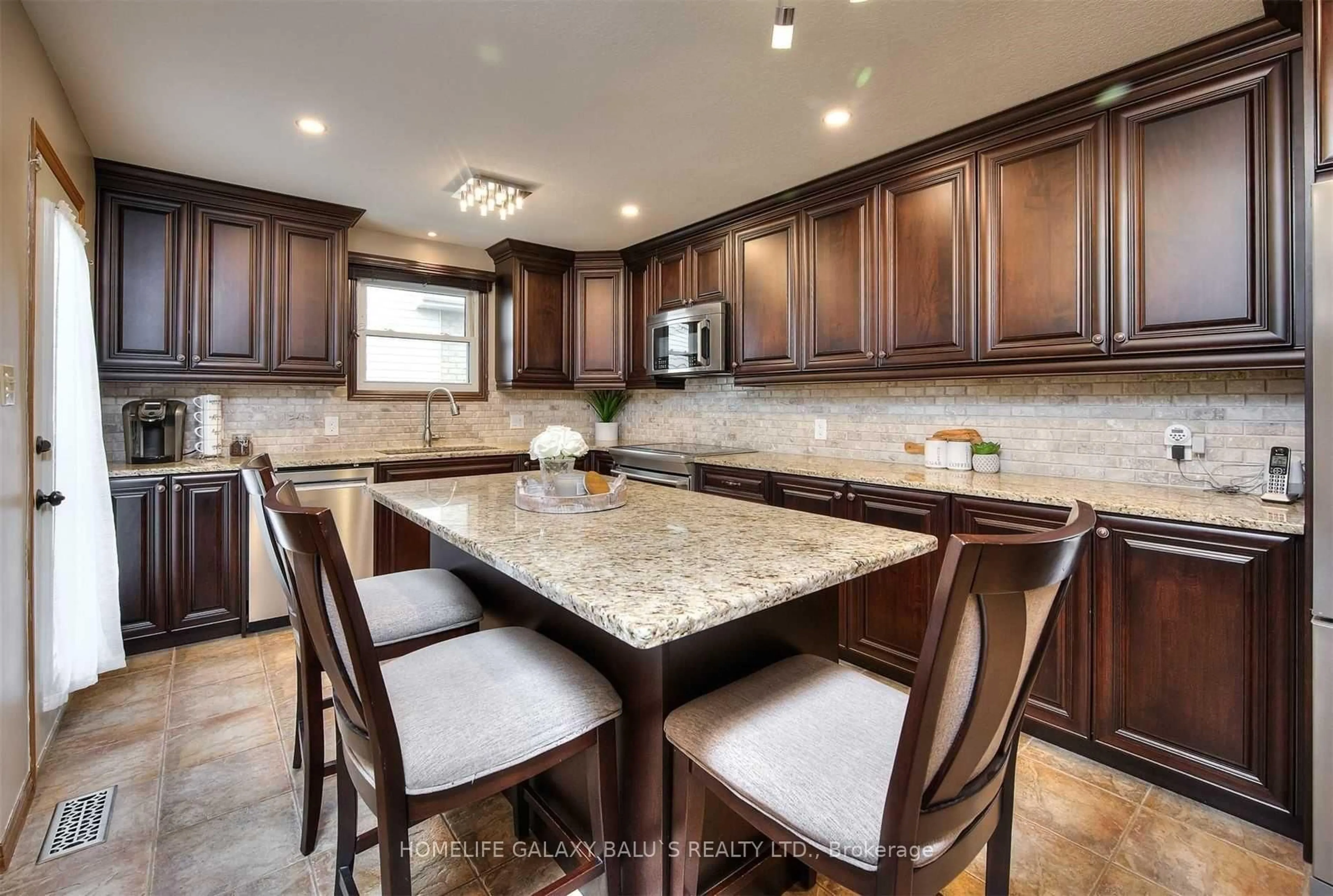 Contemporary kitchen, ceramic/tile floor for 3 Cora Dr, Kitchener Ontario N2N 3C6