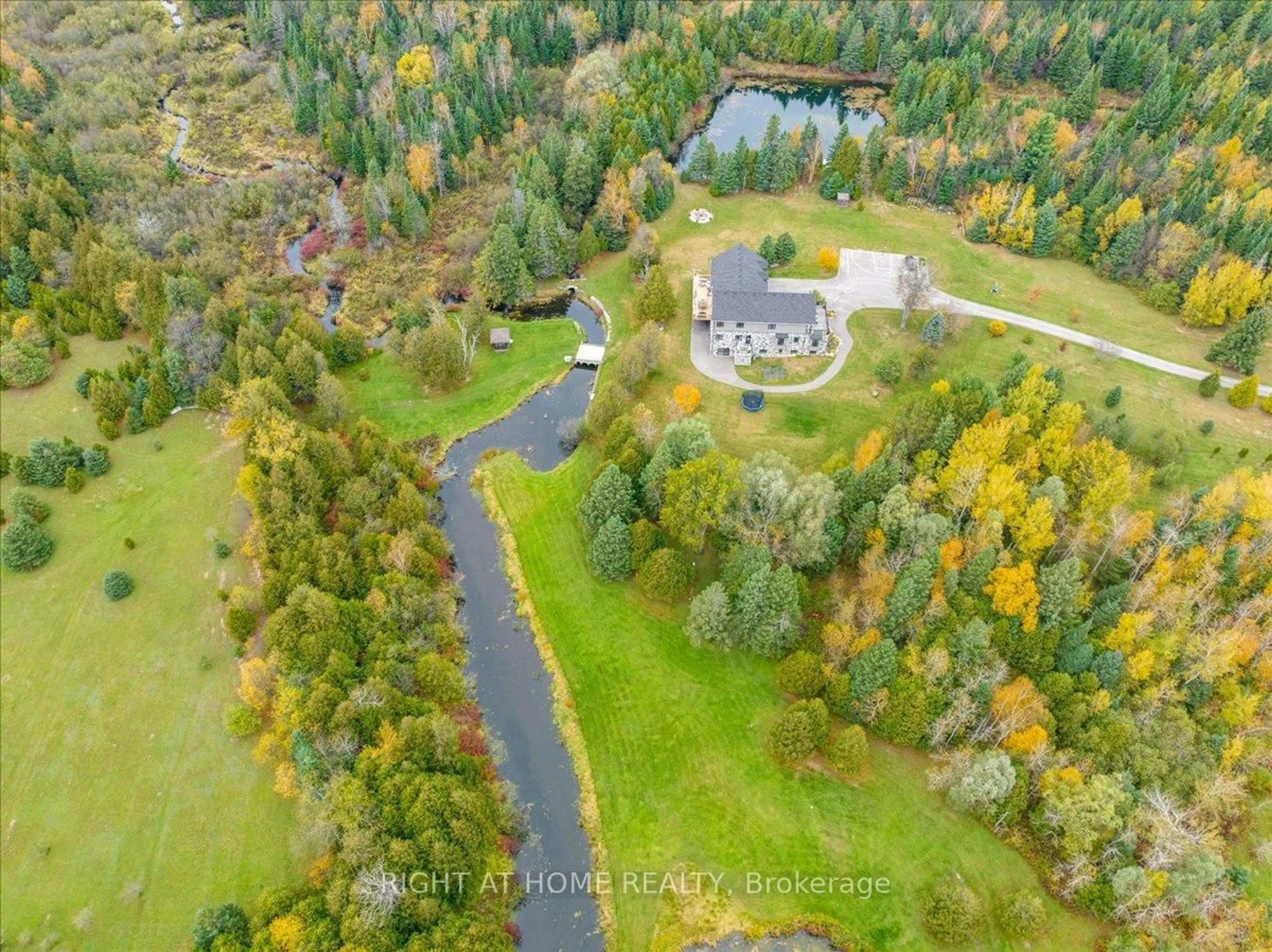 A pic from outside/outdoor area/front of a property/back of a property/a pic from drone, forest/trees view for 635138 Highway 10, Mono Ontario L9W 5P6