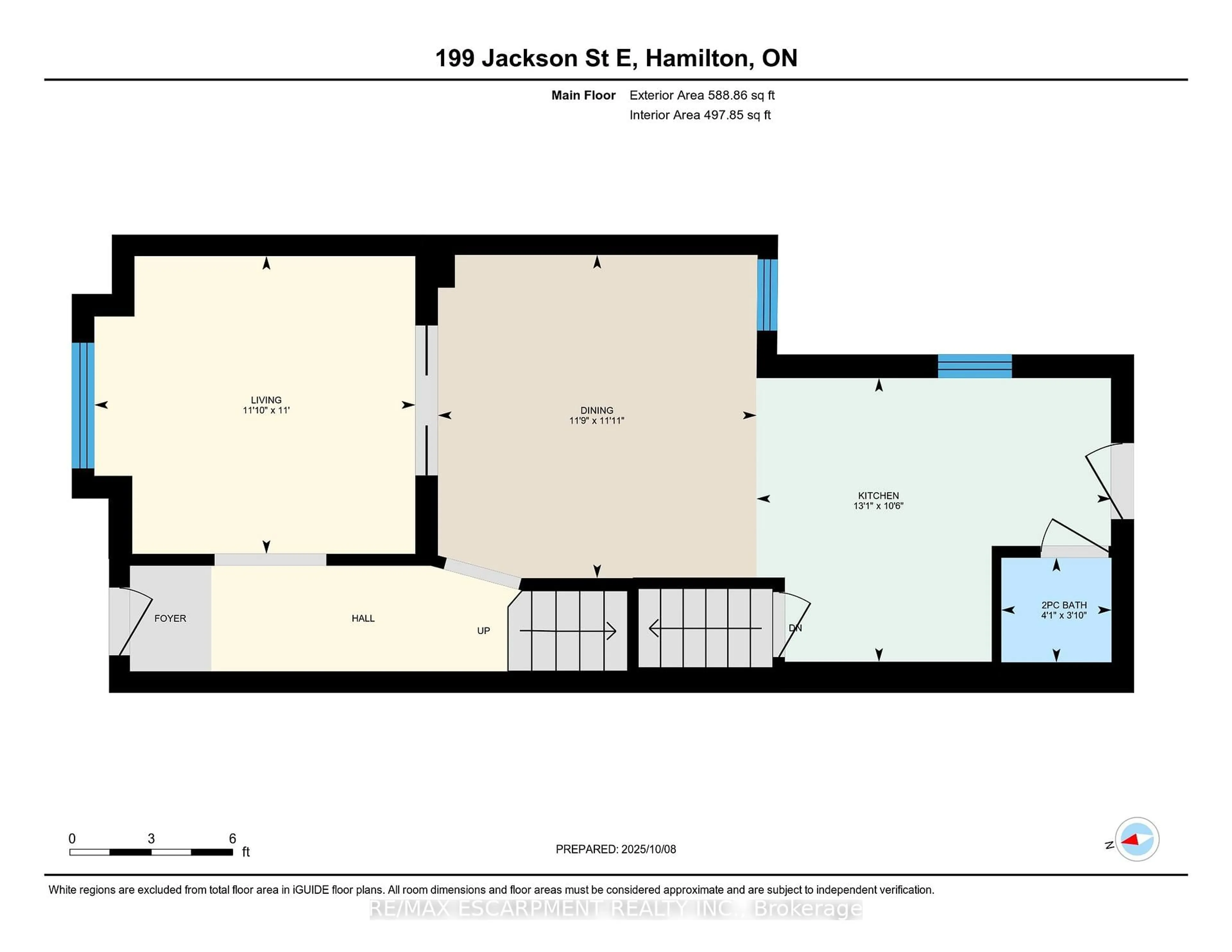 Floor plan for 199 Jackson St, Hamilton Ontario L8N 1L7