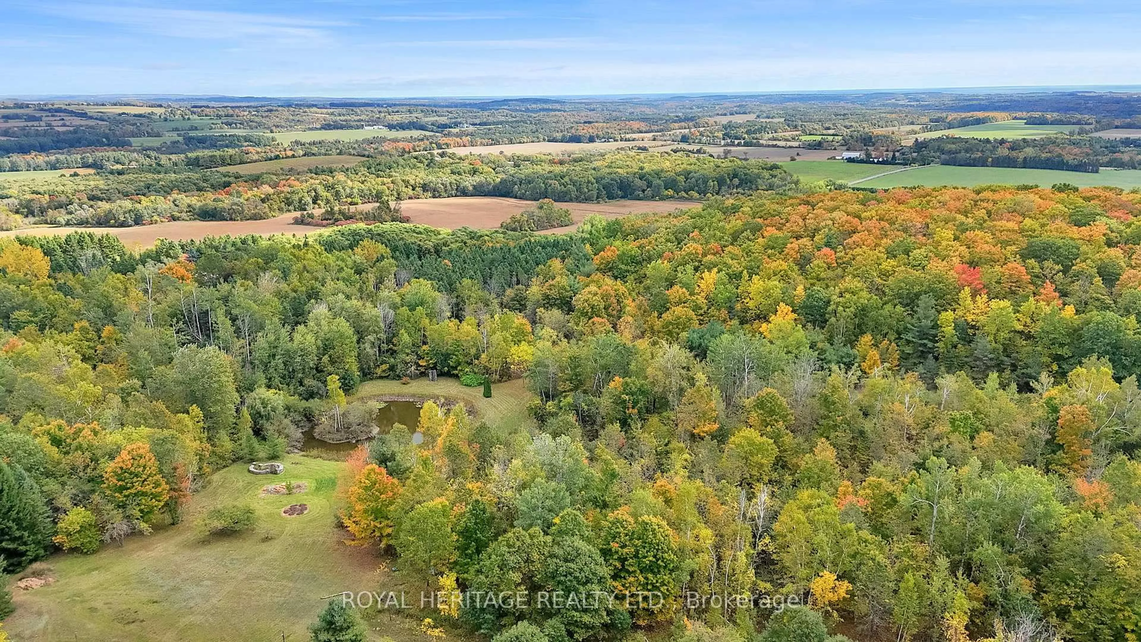 A pic from outside/outdoor area/front of a property/back of a property/a pic from drone, forest/trees view for 2501 Ganaraska Rd, Port Hope Ontario L0A 1B0