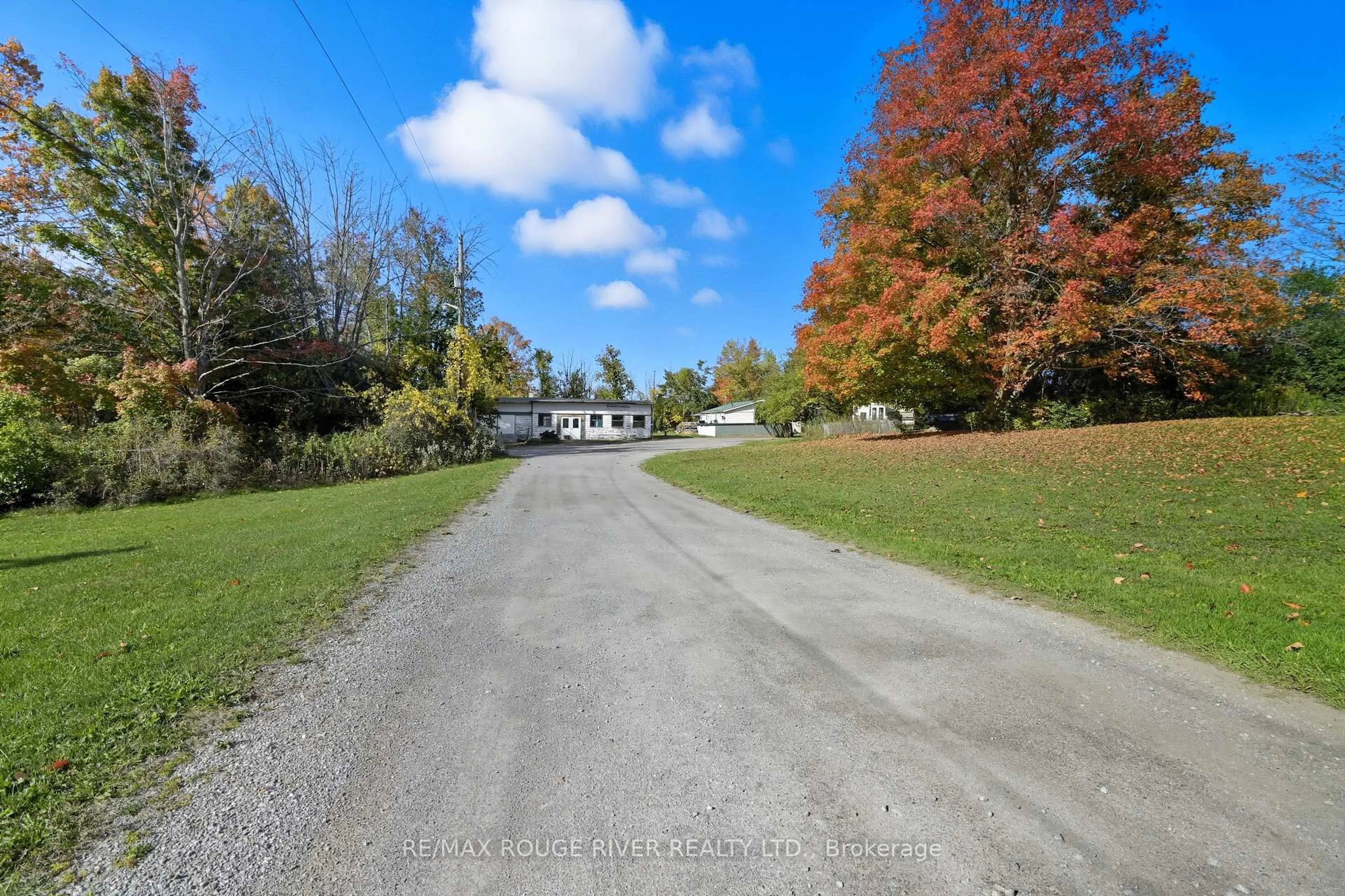A pic from outside/outdoor area/front of a property/back of a property/a pic from drone, street for 122 County Road 4 Rd, Douro-Dummer Ontario K0L 1S0