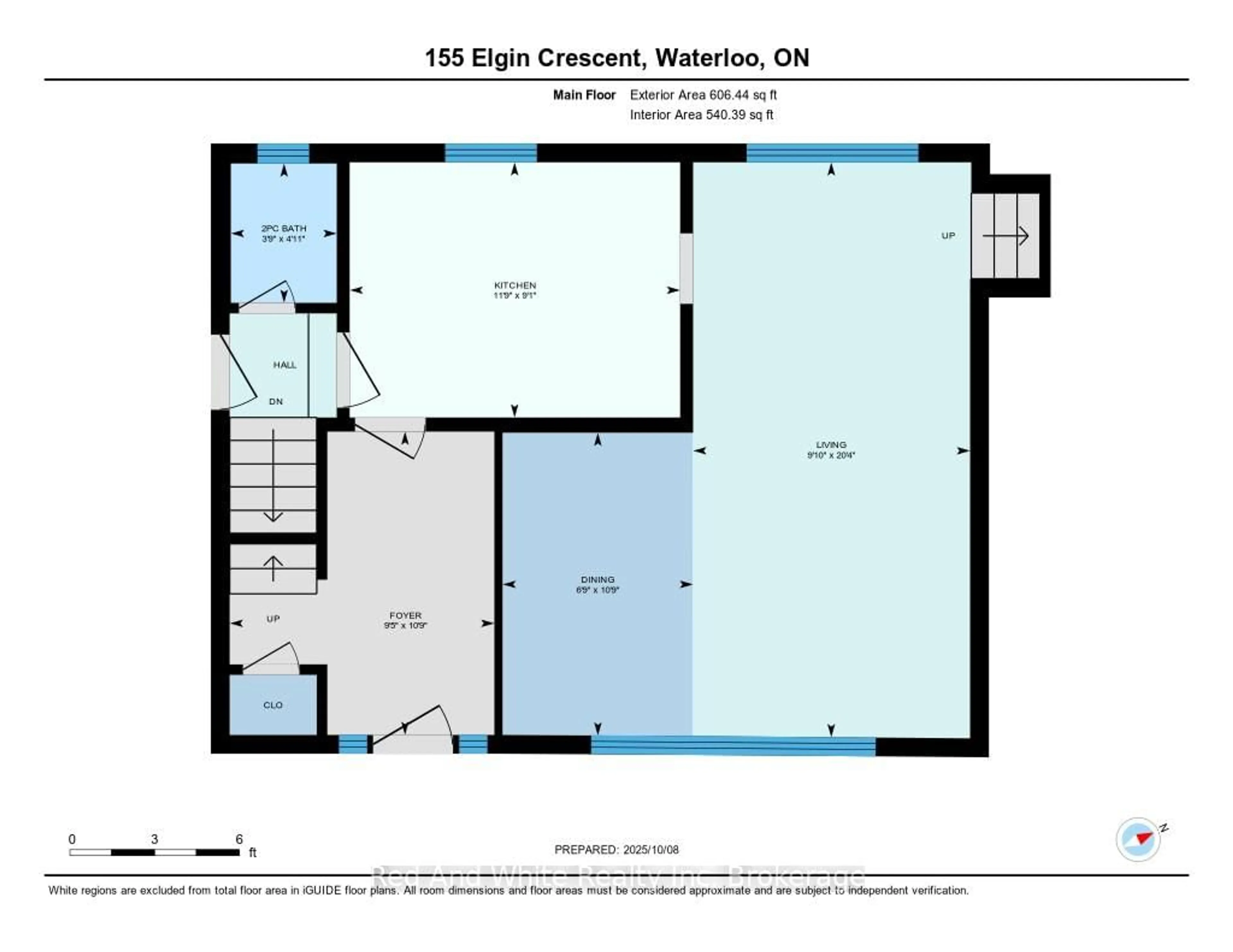 Floor plan for 155 Elgin Cres, Waterloo Ontario N2J 2S7