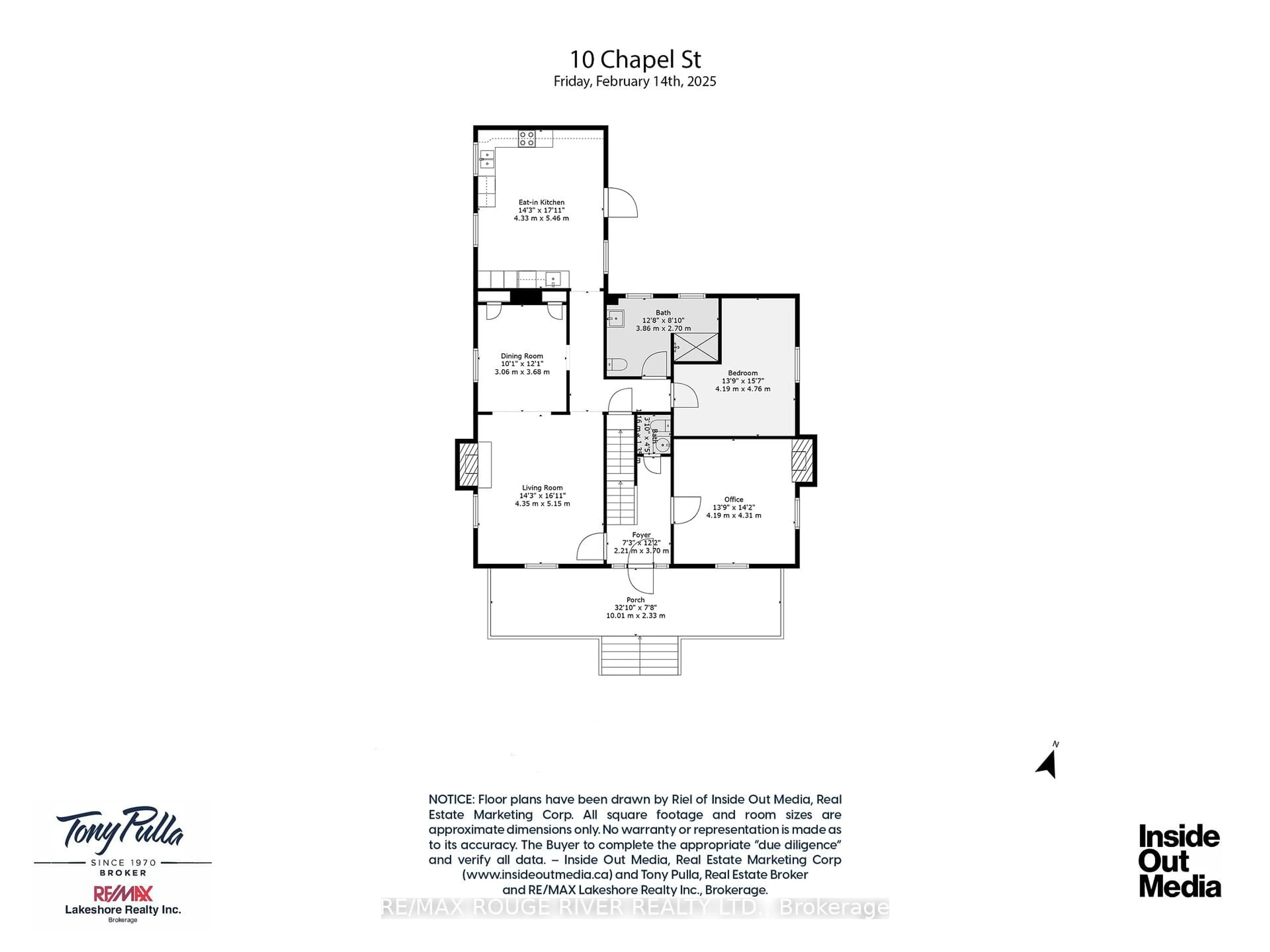 Floor plan for 10 CHAPEL St, Cobourg Ontario K9A 1H9