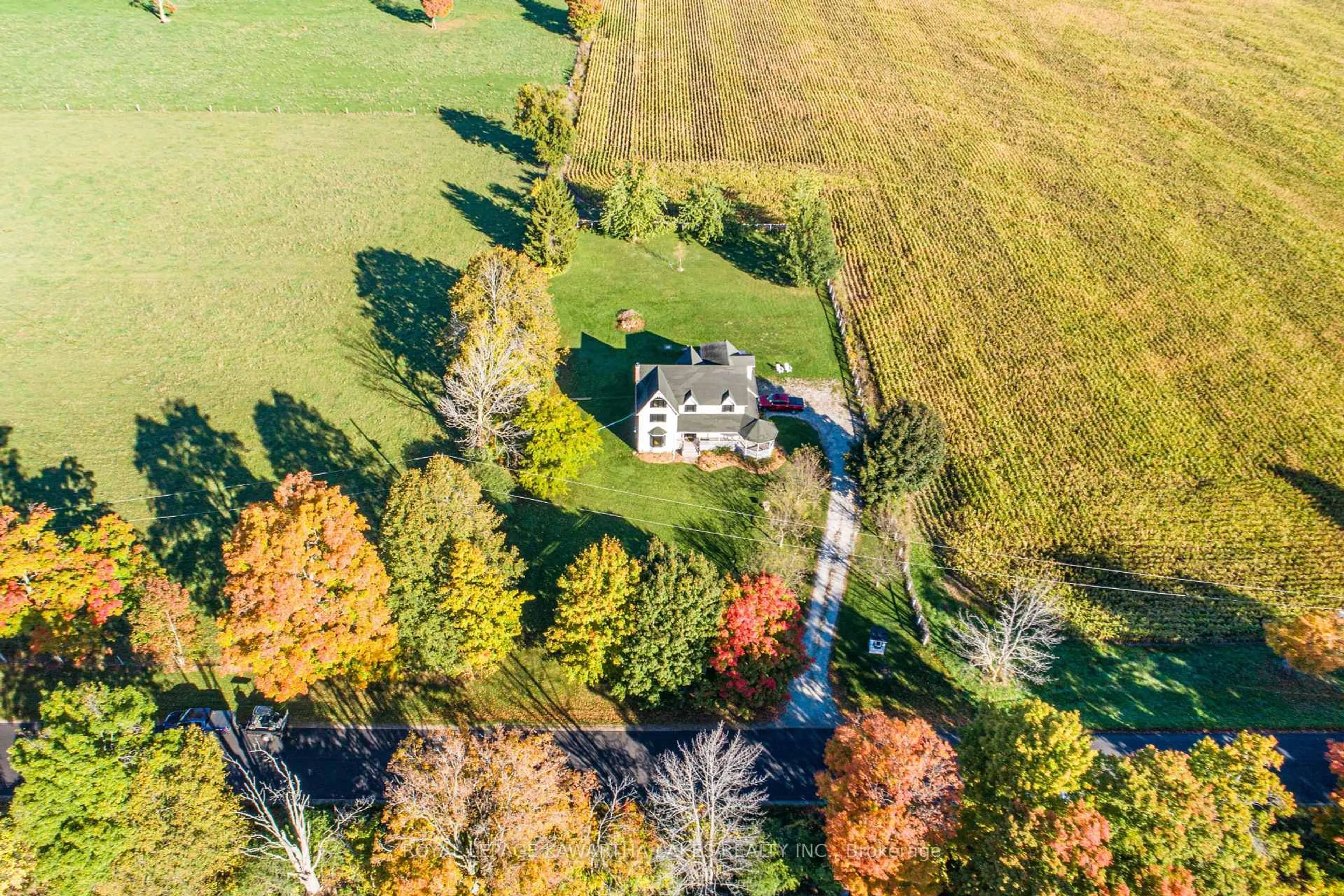 A pic from outside/outdoor area/front of a property/back of a property/a pic from drone, unknown for 197 Algonquin Rd, Kawartha Lakes Ontario K0M 2C0