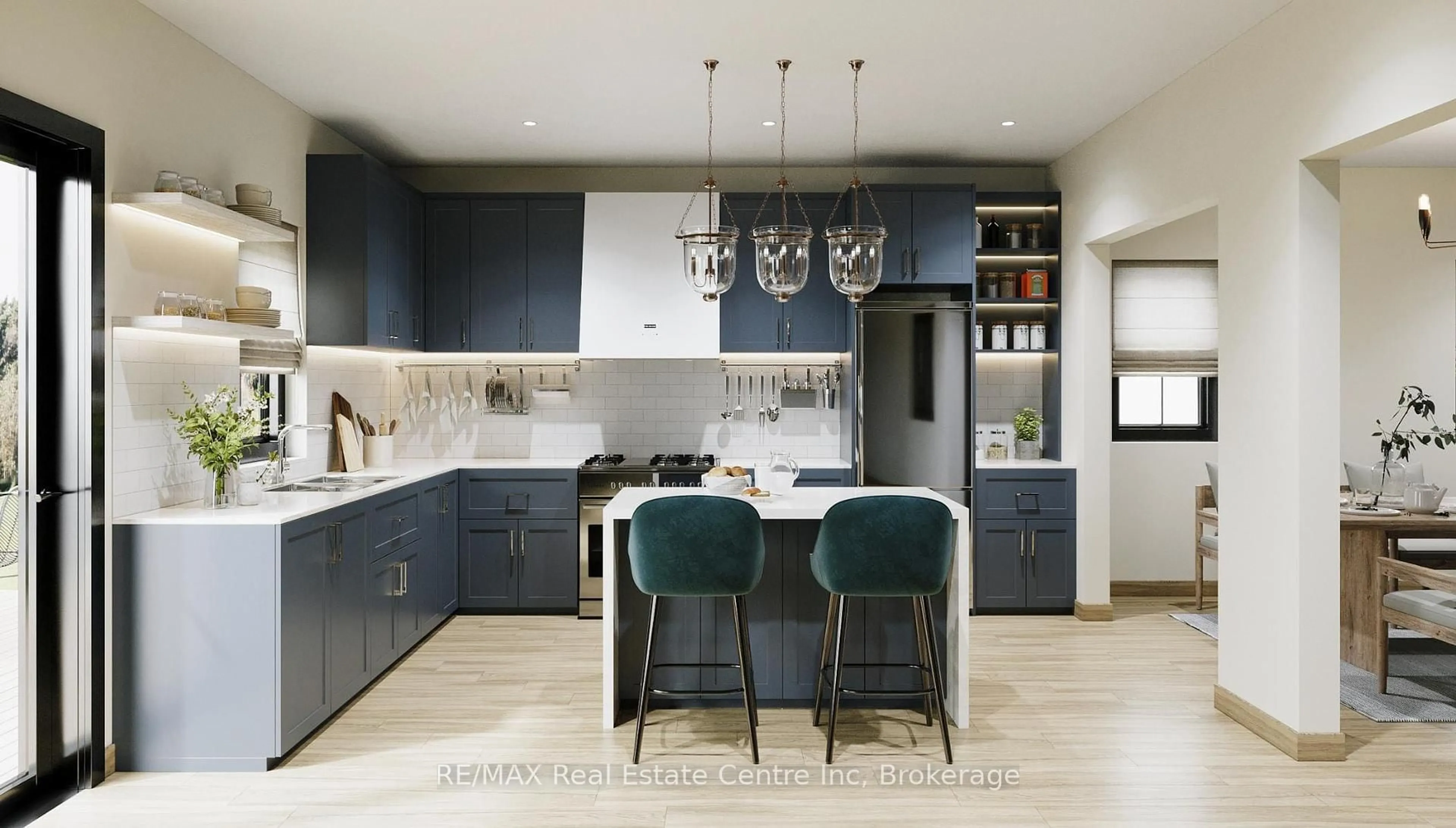 Contemporary kitchen, ceramic/tile floor for 190 Bridge Cres, Minto Ontario N0G 2P0