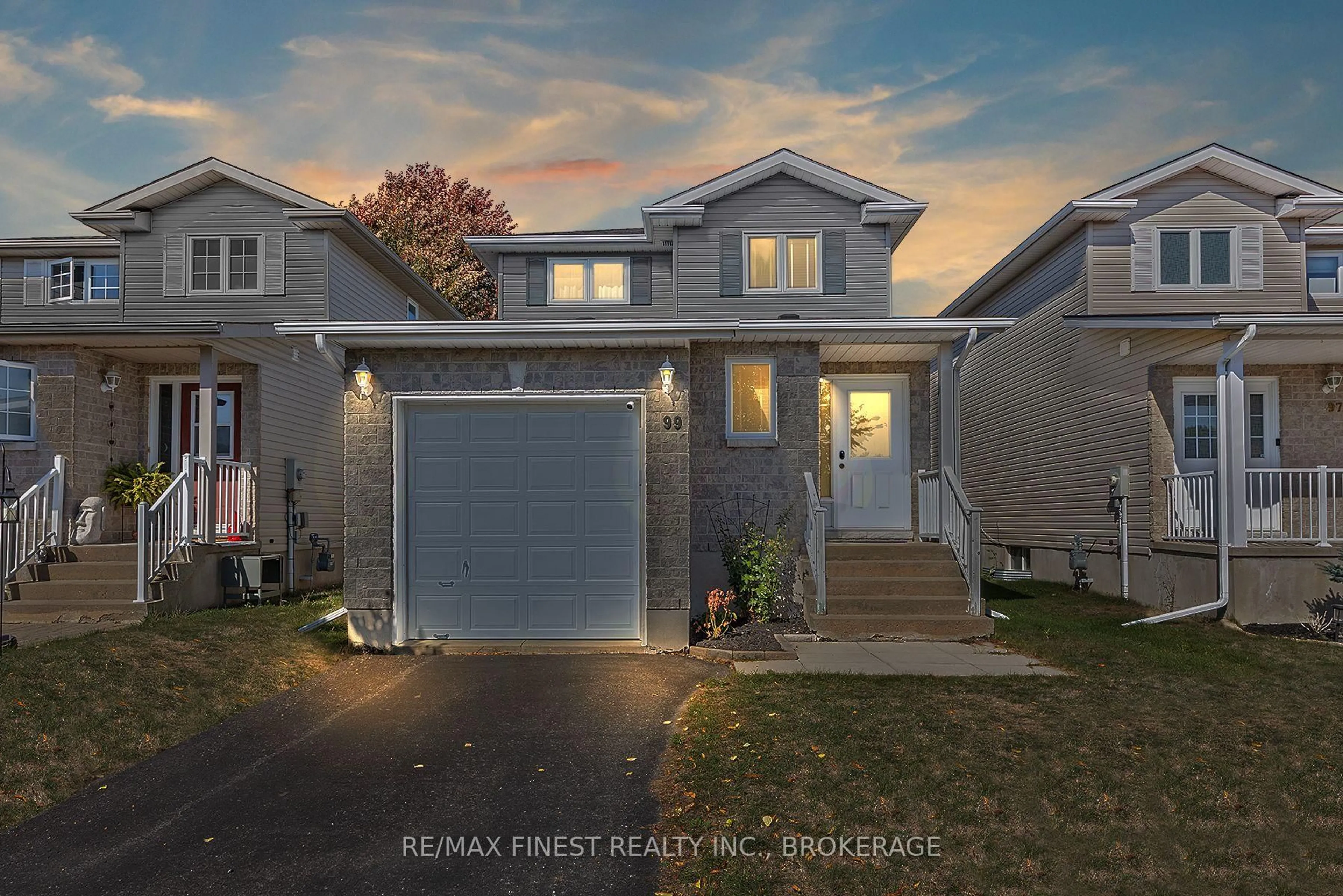Home with vinyl exterior material, street for 99 McKeown Cres, Loyalist Ontario K7N 1Y5