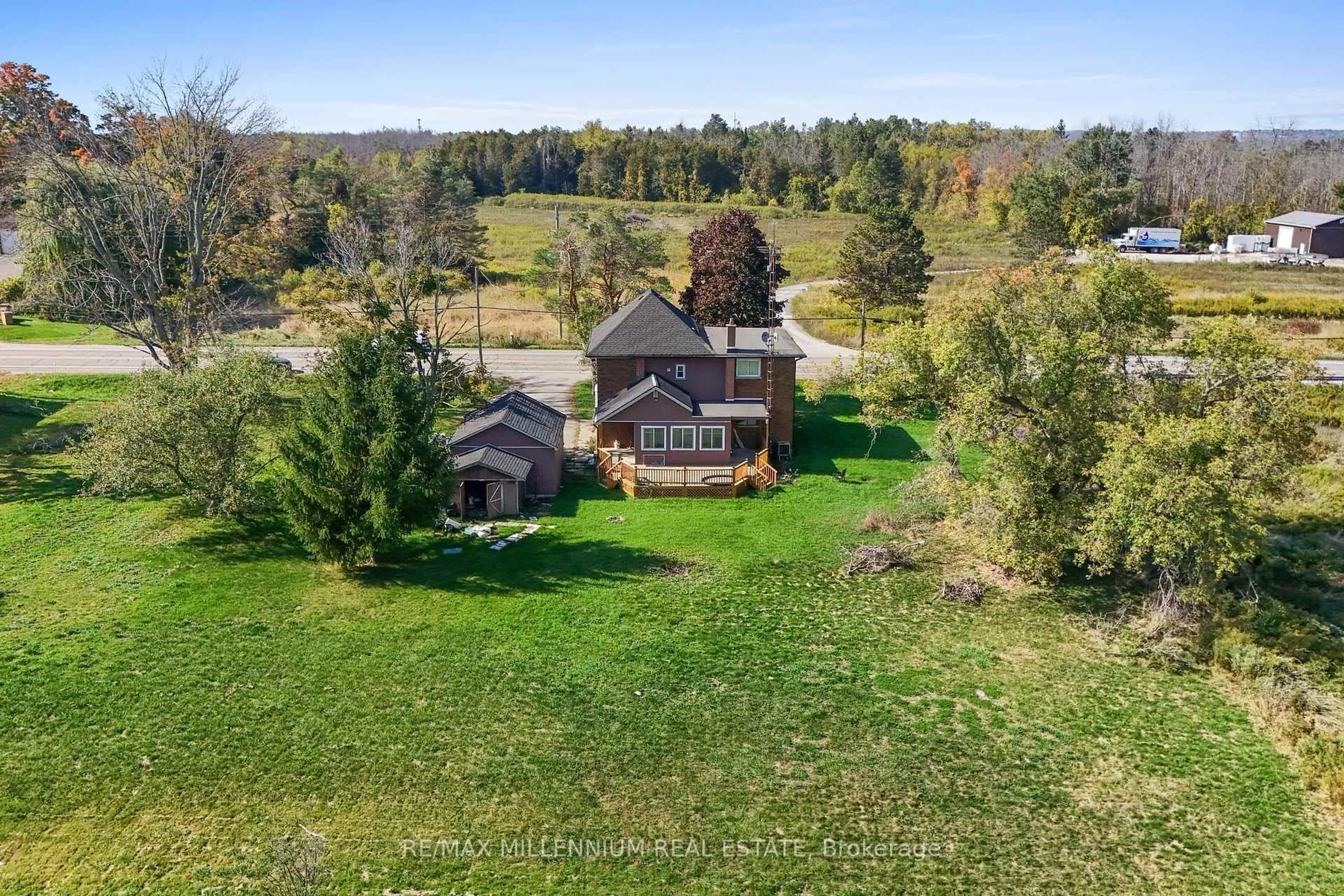 A pic from outside/outdoor area/front of a property/back of a property/a pic from drone, water/lake/river/ocean view for 2157 Keene Rd, Otonabee-South Monaghan Ontario K9J 6X9