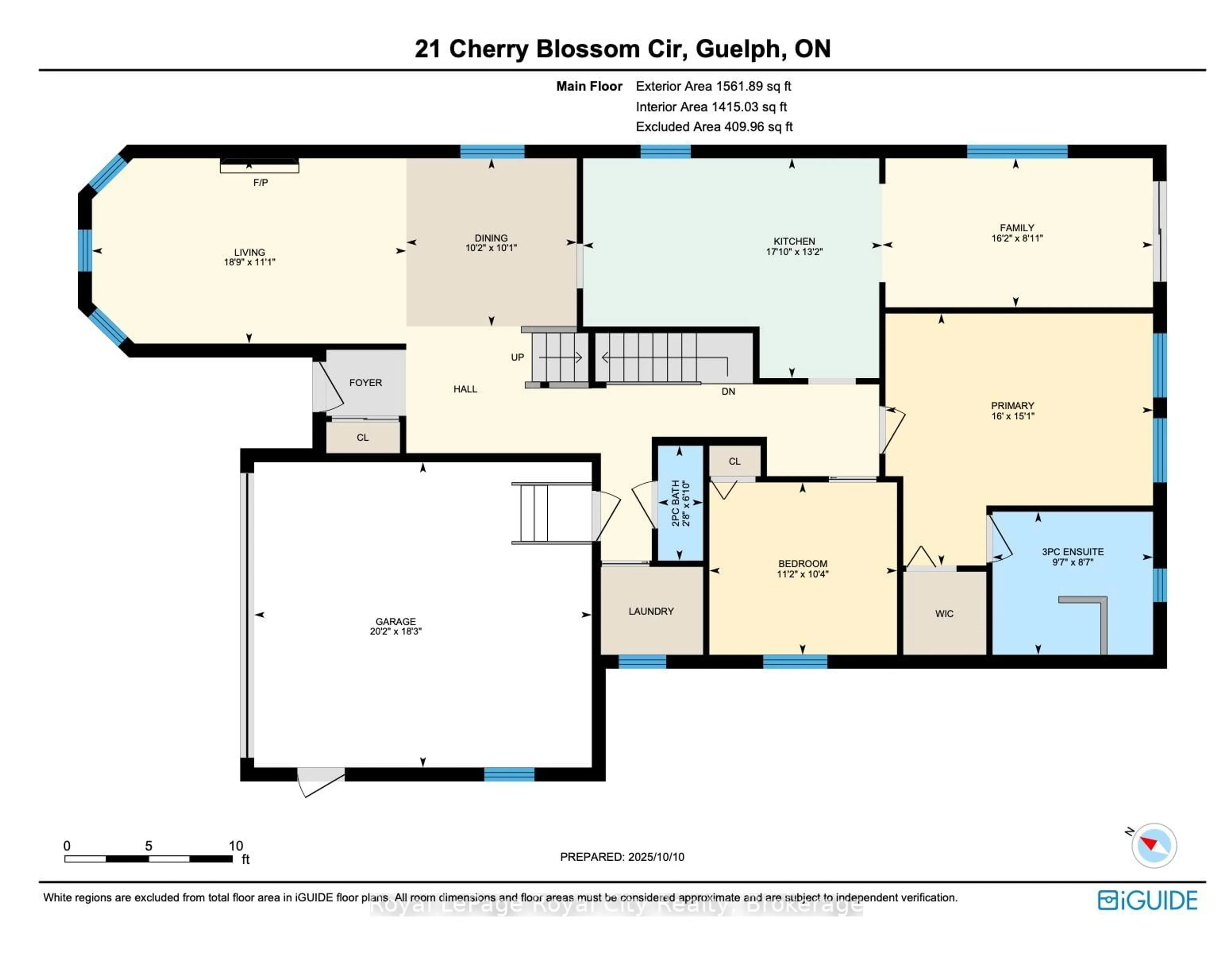 Floor plan for 21 Cherry Blossom Circ, Guelph Ontario N1G 4X7