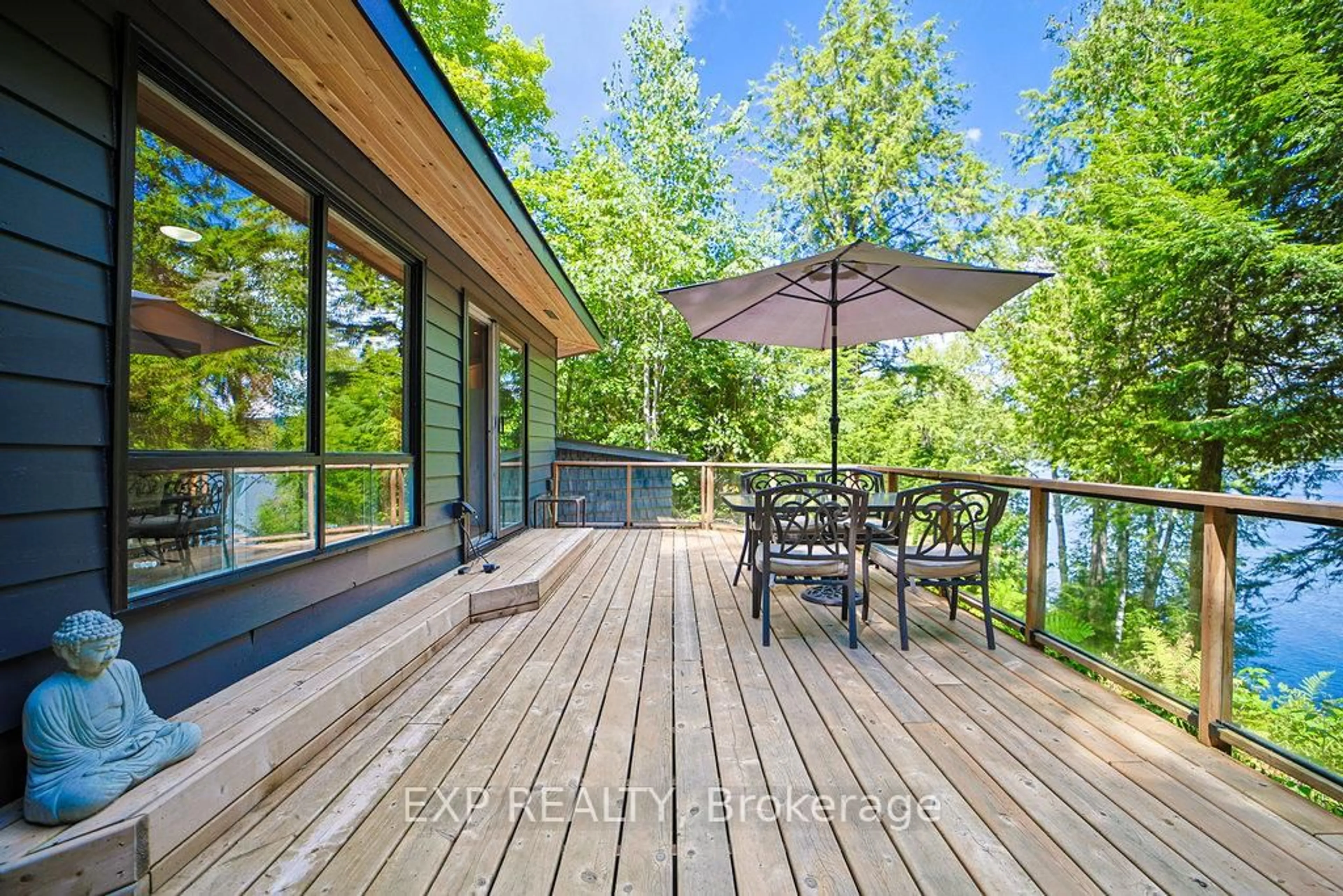Patio, water/lake/river/ocean view for 565 West Diamond Lake Rd, Haliburton Ontario K0L 2A0