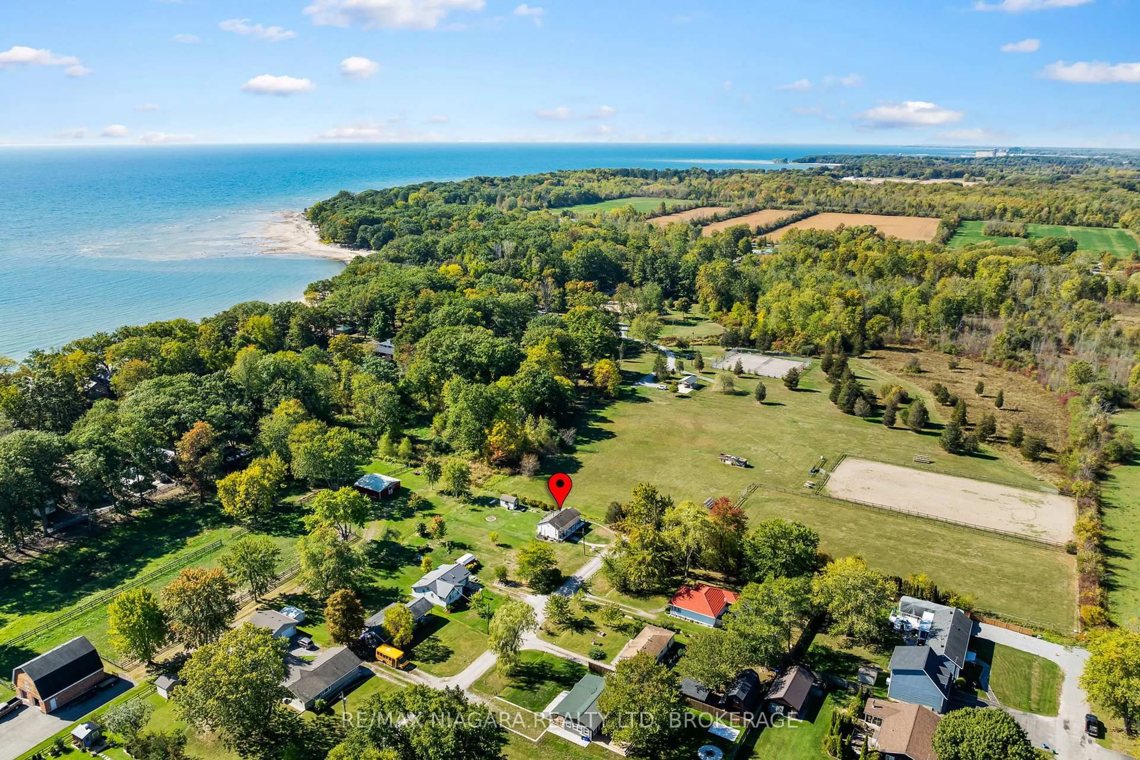 A pic from outside/outdoor area/front of a property/back of a property/a pic from drone, water/lake/river/ocean view for 2837 Firelane 4, Port Colborne Ontario L3K 5V3