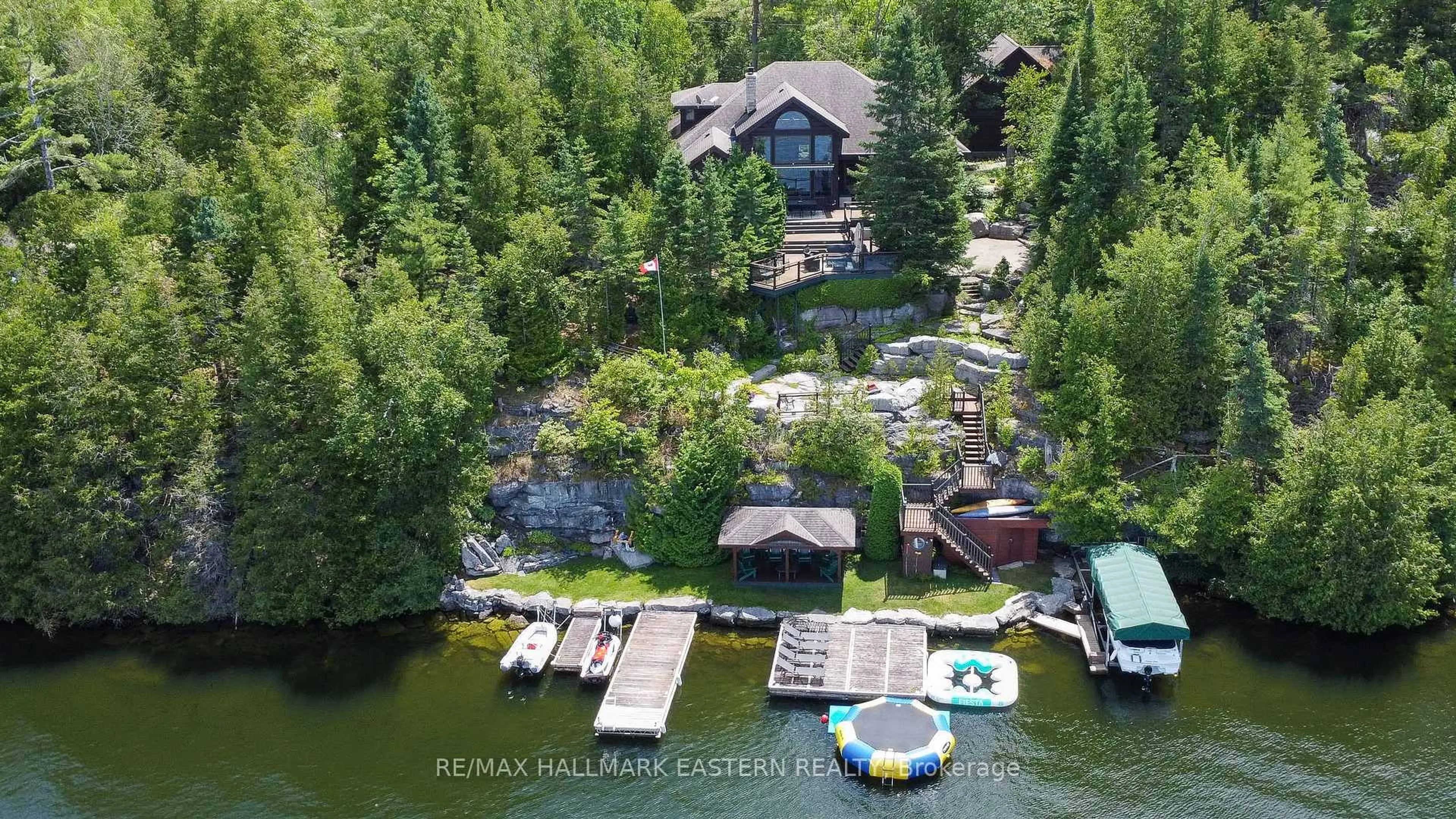 A pic from outside/outdoor area/front of a property/back of a property/a pic from drone, water/lake/river/ocean view for 538 Rishor Ave, Douro-Dummer Ontario K0L 2H0