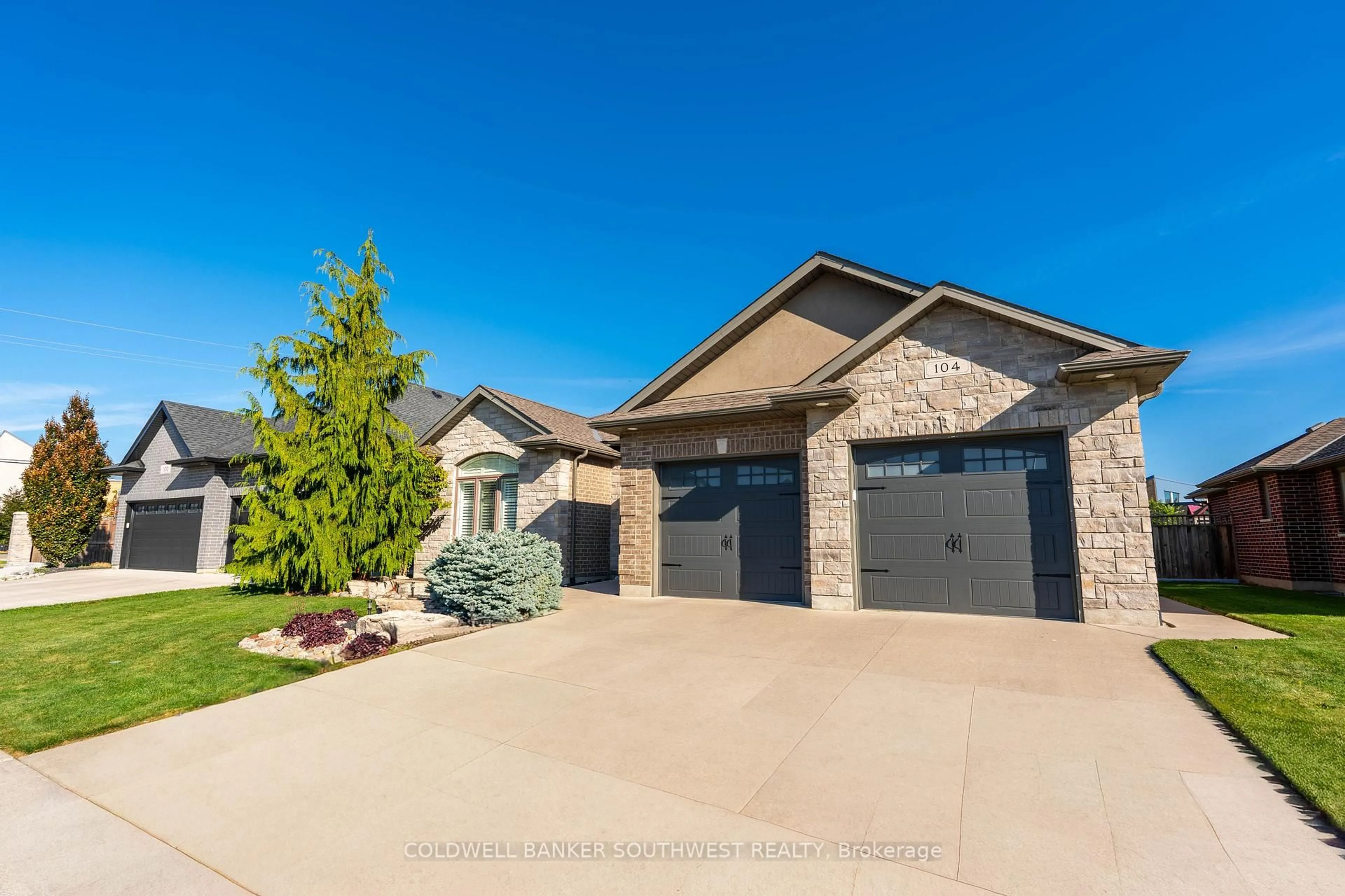 Home with brick exterior material, street for 104 Lizucha Dr, Sarnia Ontario N7S 0C6