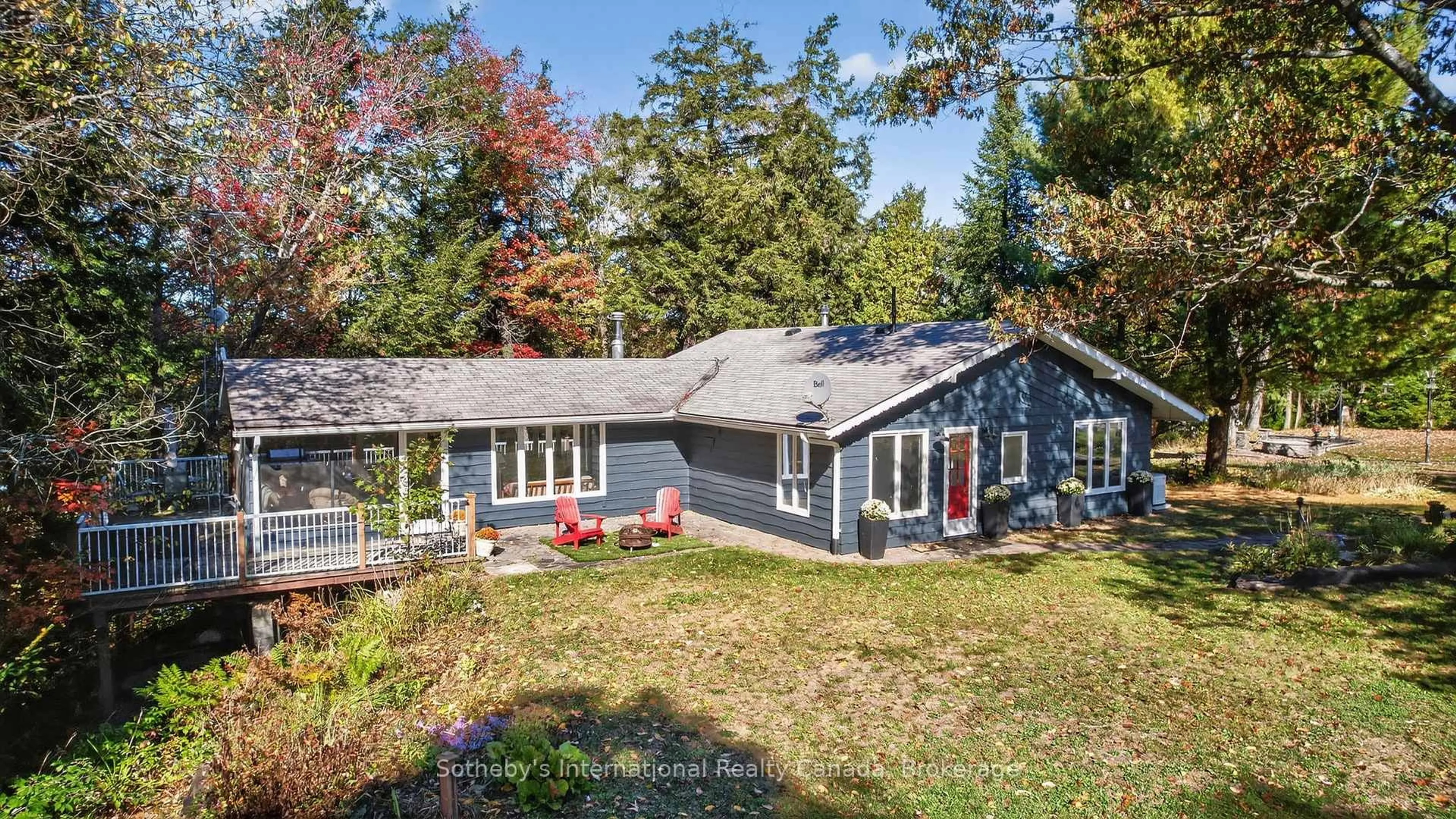A pic from outside/outdoor area/front of a property/back of a property/a pic from drone, unknown for 37 BROWNS LAKE Rd, Seguin Ontario P2A 2W8