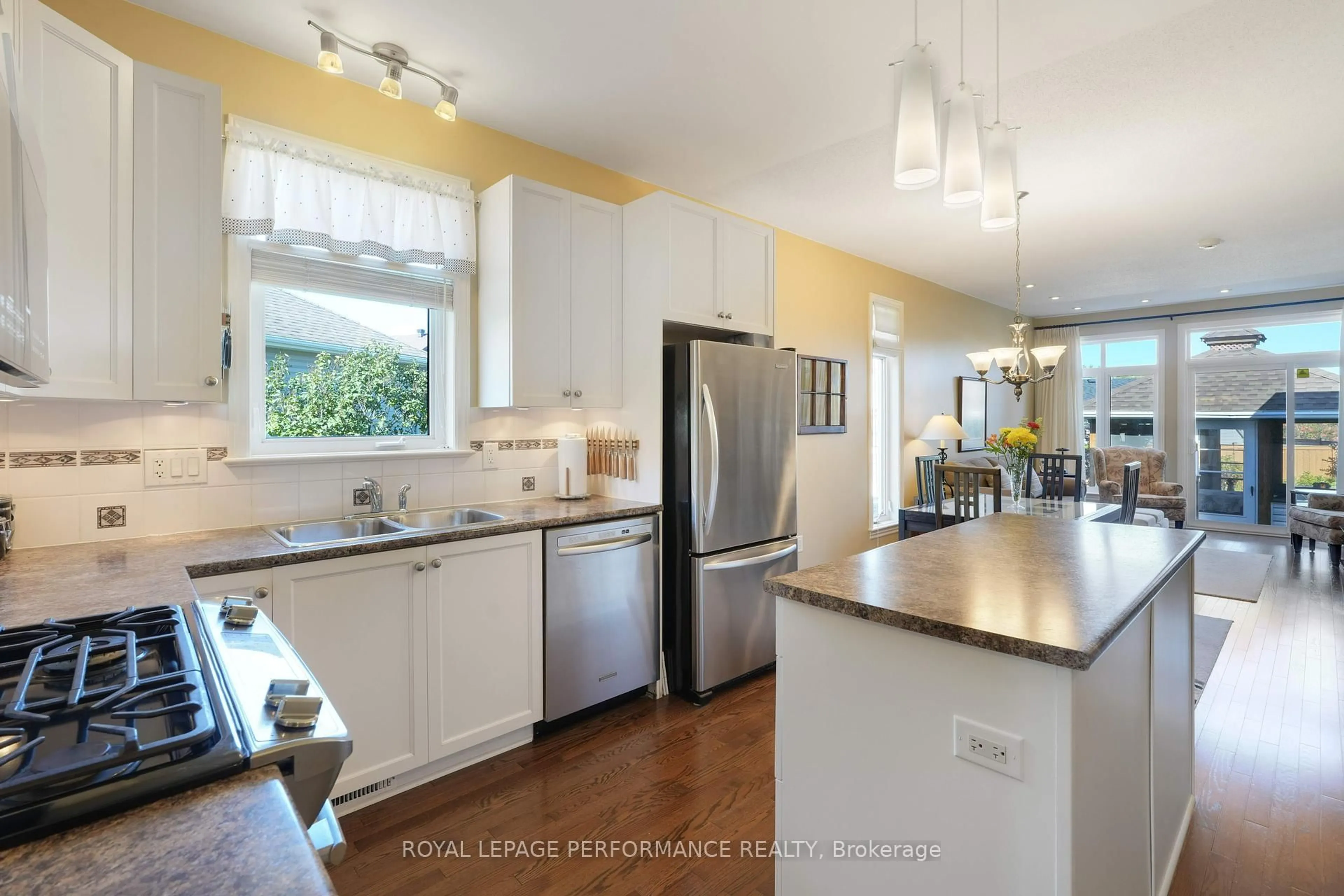 Open concept kitchen, ceramic/tile floor for 240 Bulrush Cres, Ottawa Ontario K1T 0E6