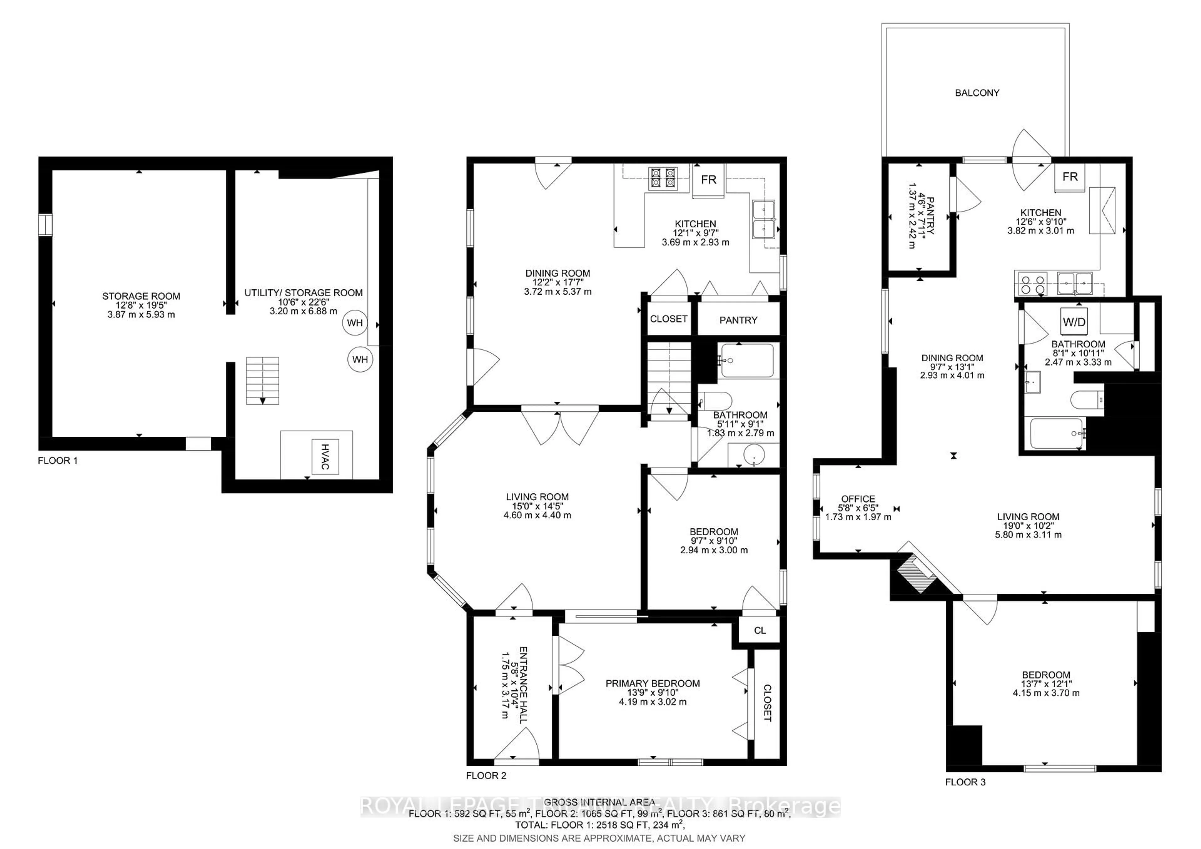 Floor plan for 737 William St #1 & 2, London East Ontario N5Y 2R5