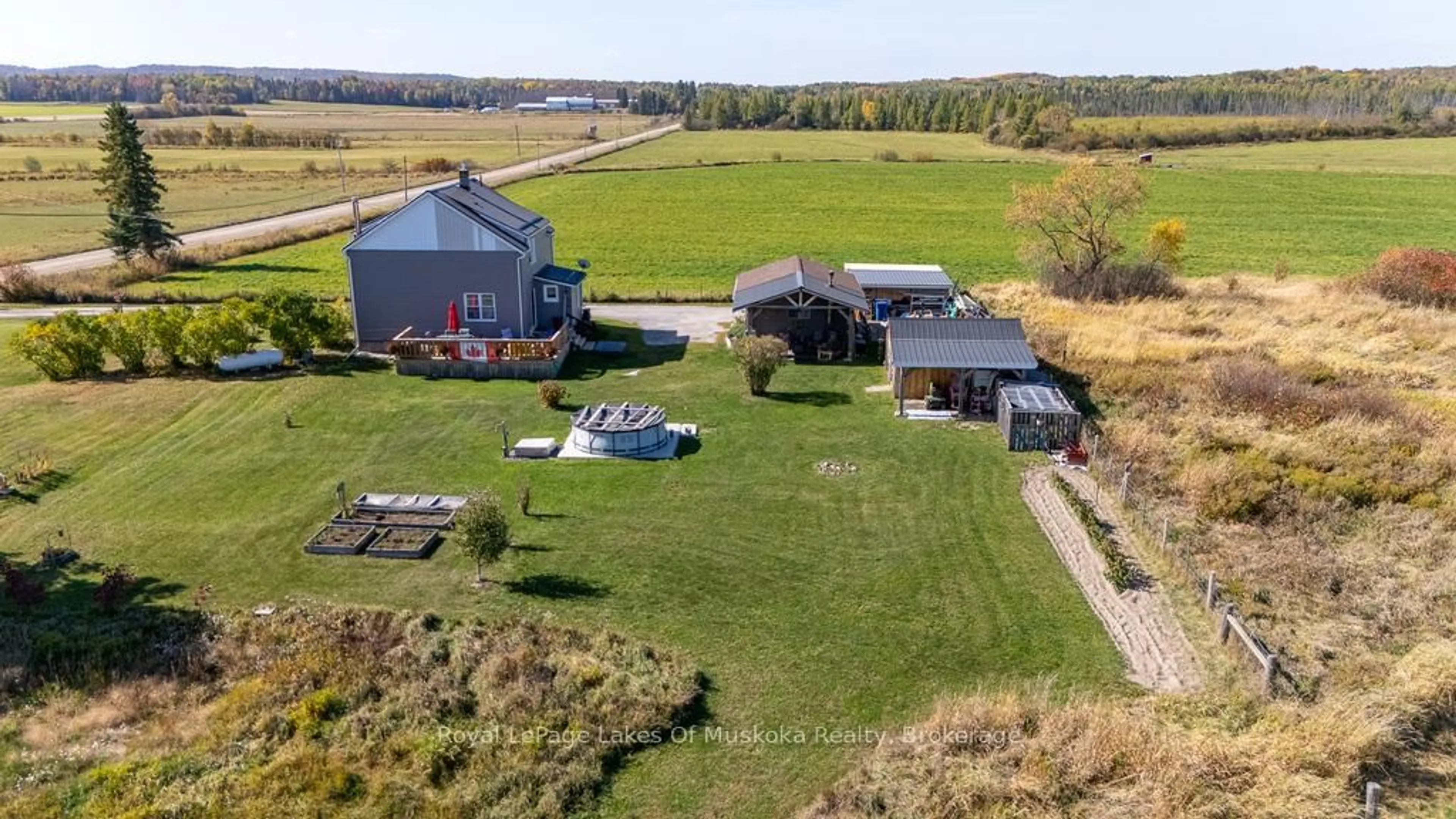 A pic from outside/outdoor area/front of a property/back of a property/a pic from drone, water/lake/river/ocean view for 1466 Chiswick Line, Chisholm Ontario P0H 1Z0