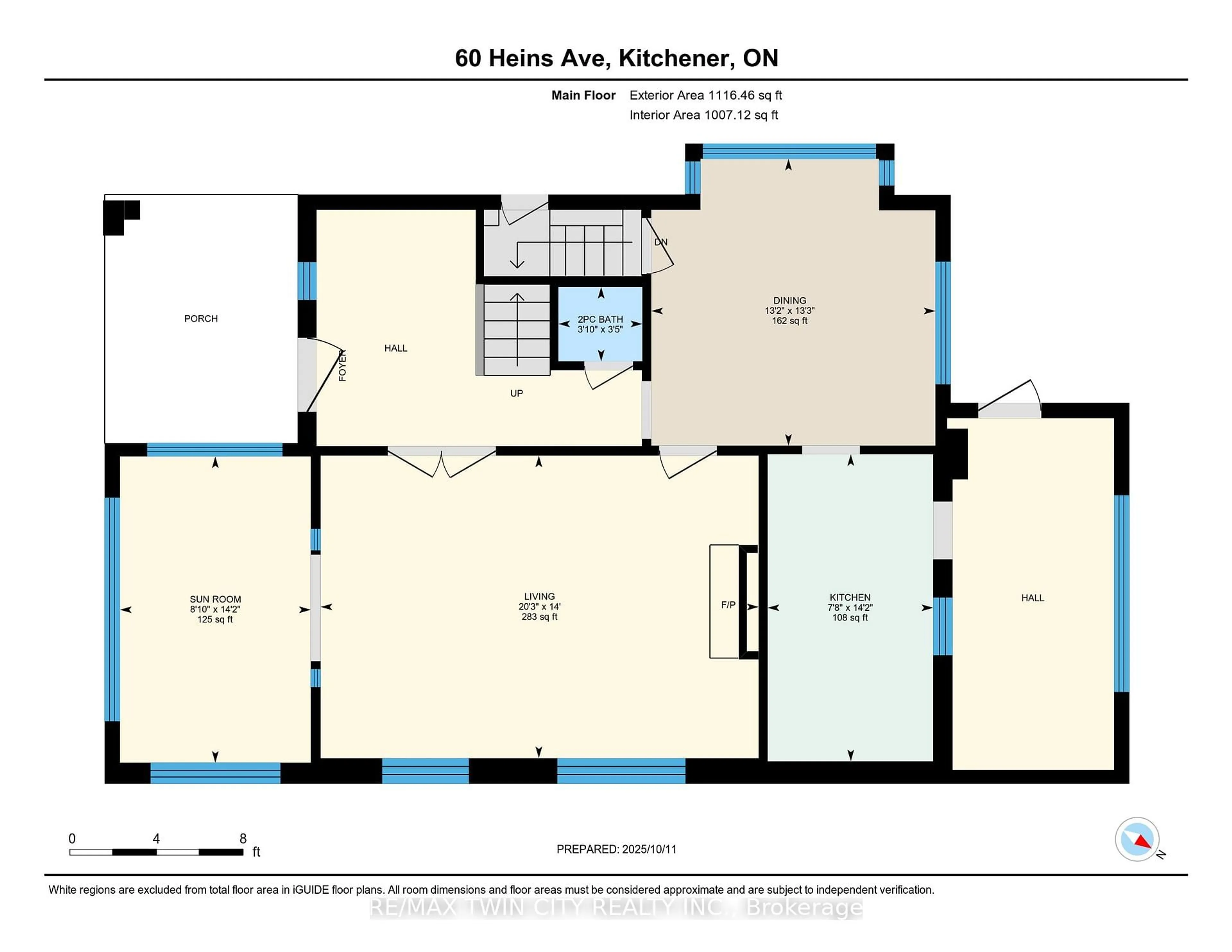 Floor plan for 60 Heins Ave, Kitchener Ontario N2G 1Z8