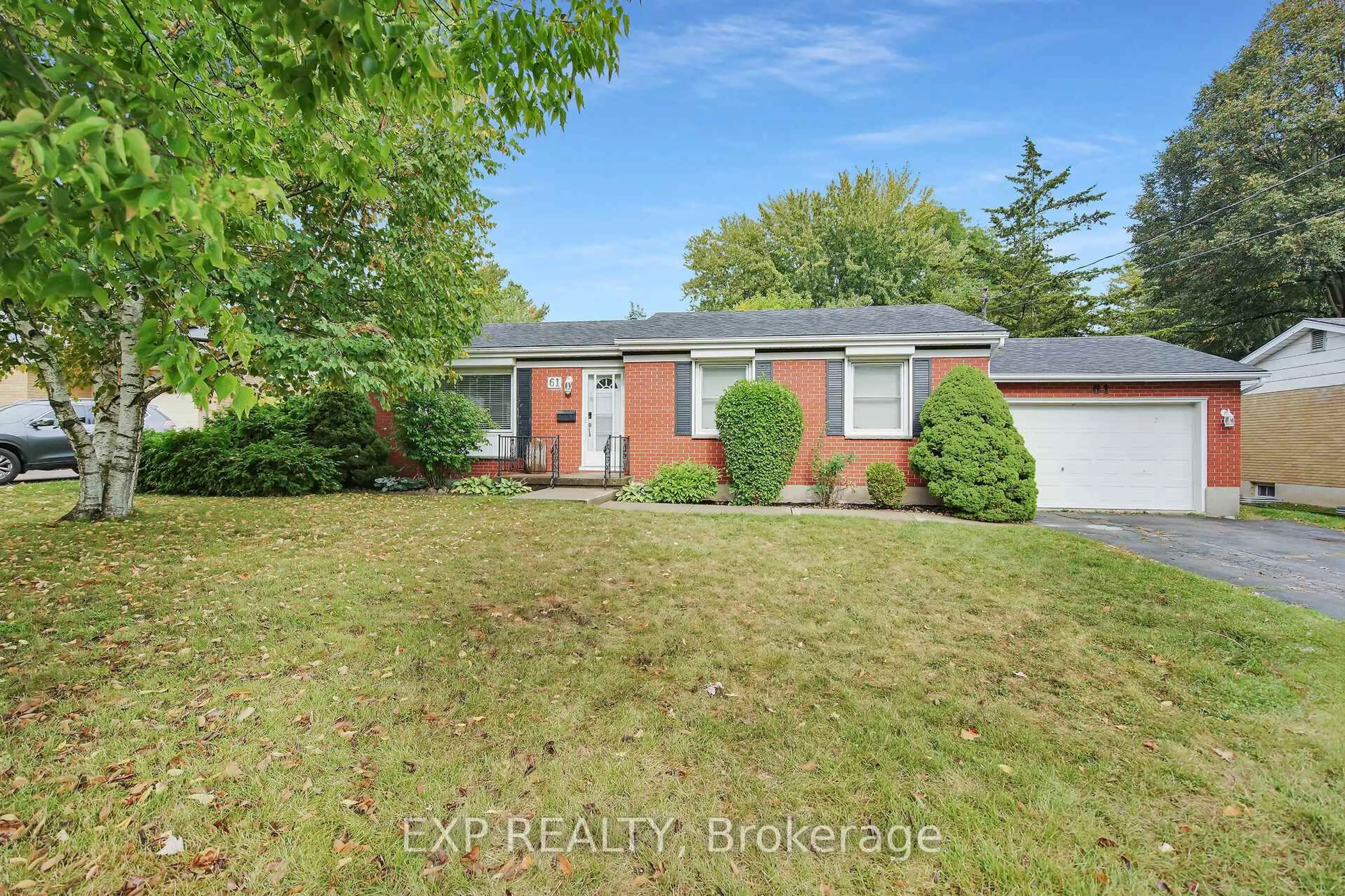 Home with brick exterior material, street for 61 Larkspur Cres, London North Ontario N6H 3R1