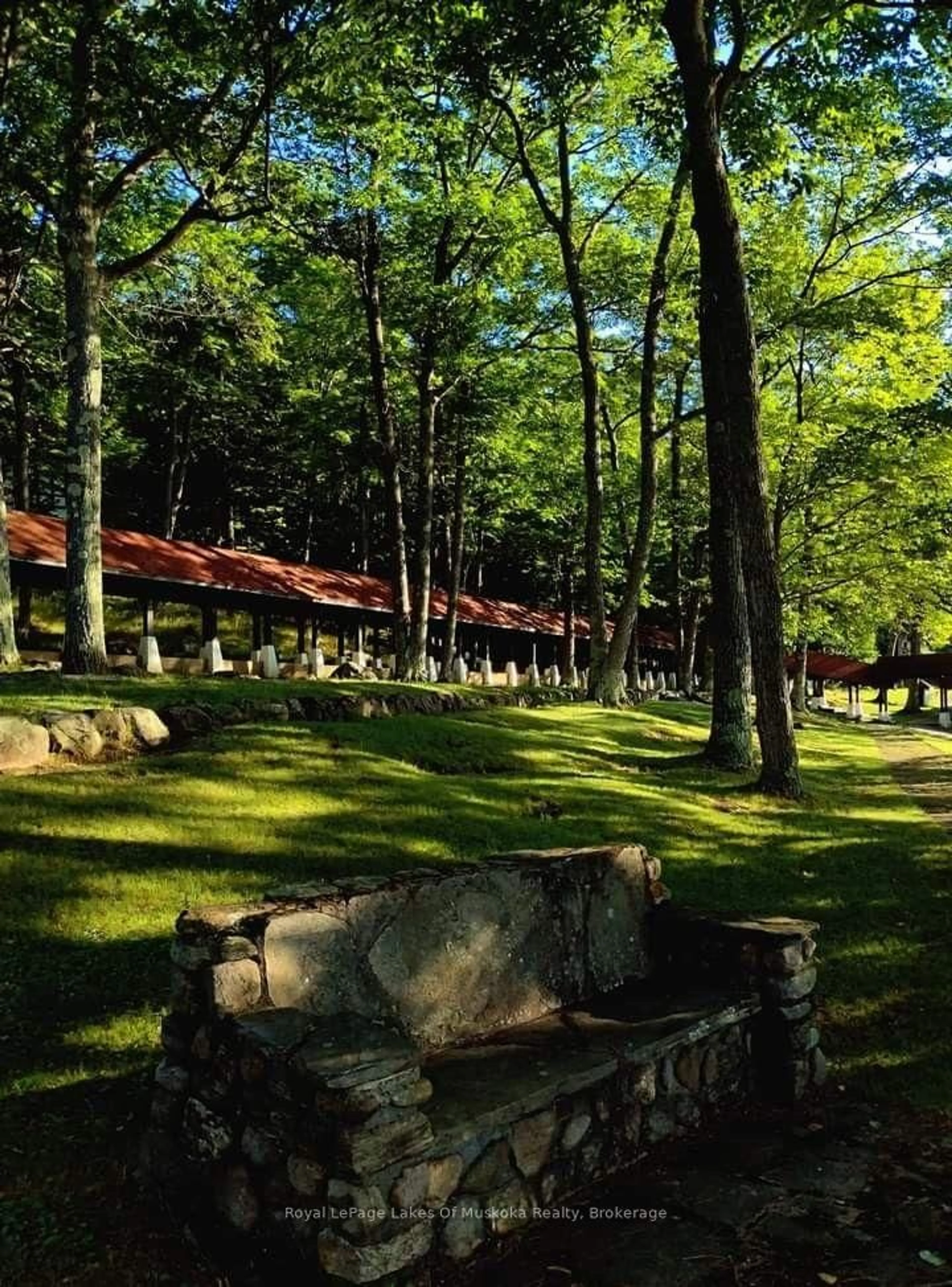 Patio, forest/trees view for 12 Bigwin Island Island #307, Lake of Bays Ontario P0A 1E0