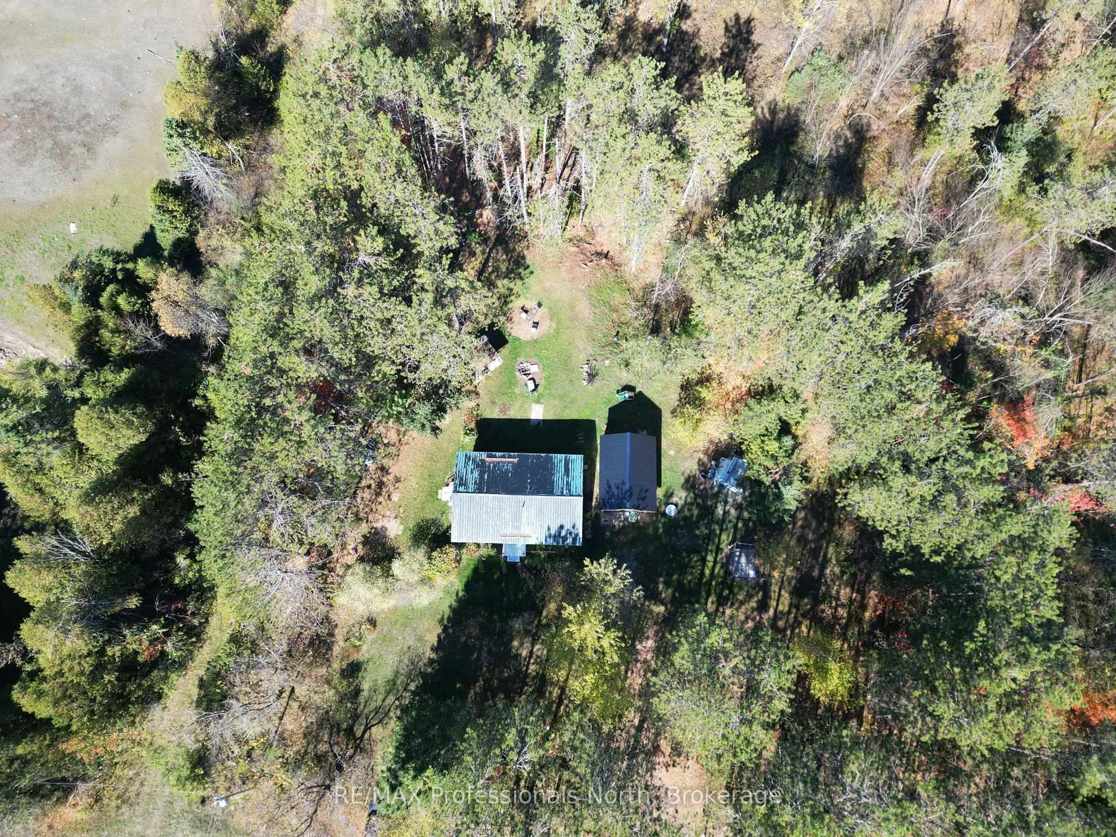 A pic from outside/outdoor area/front of a property/back of a property/a pic from drone, forest/trees view for 675 Galway Rd, Trent Lakes Ontario K0M 2A0