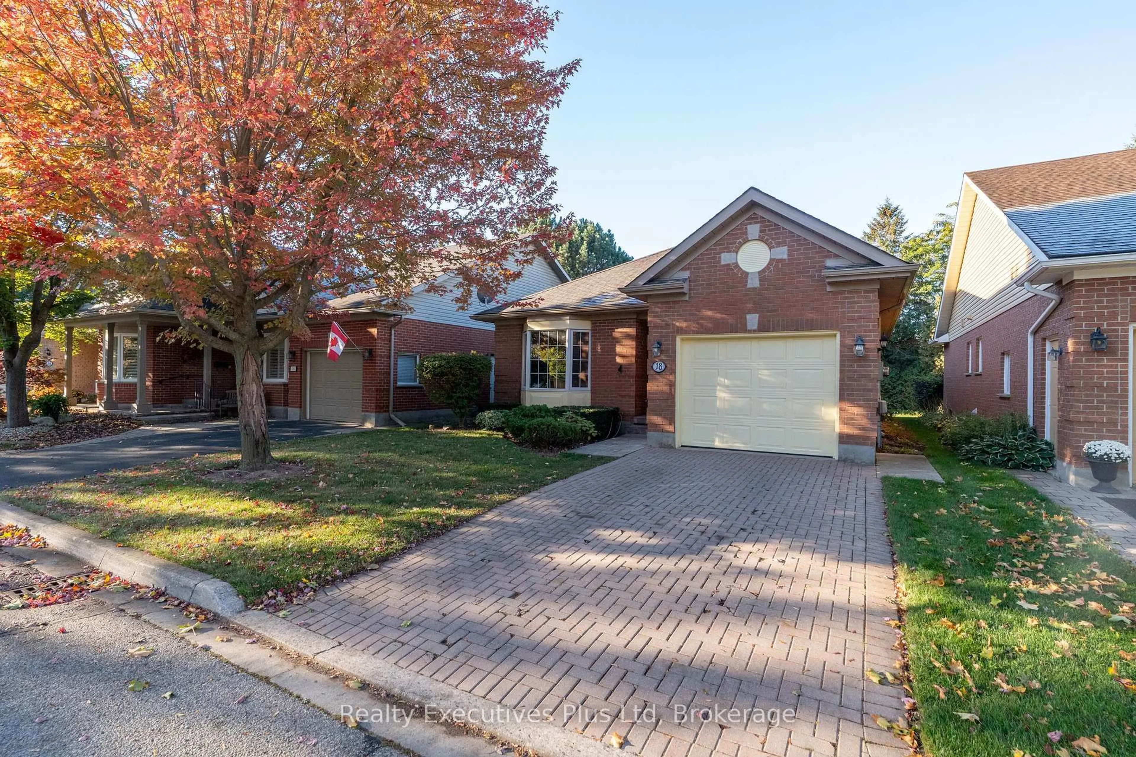 Home with brick exterior material, street for 18 Sprucehaven Crt, Guelph Ontario N1G 4X7